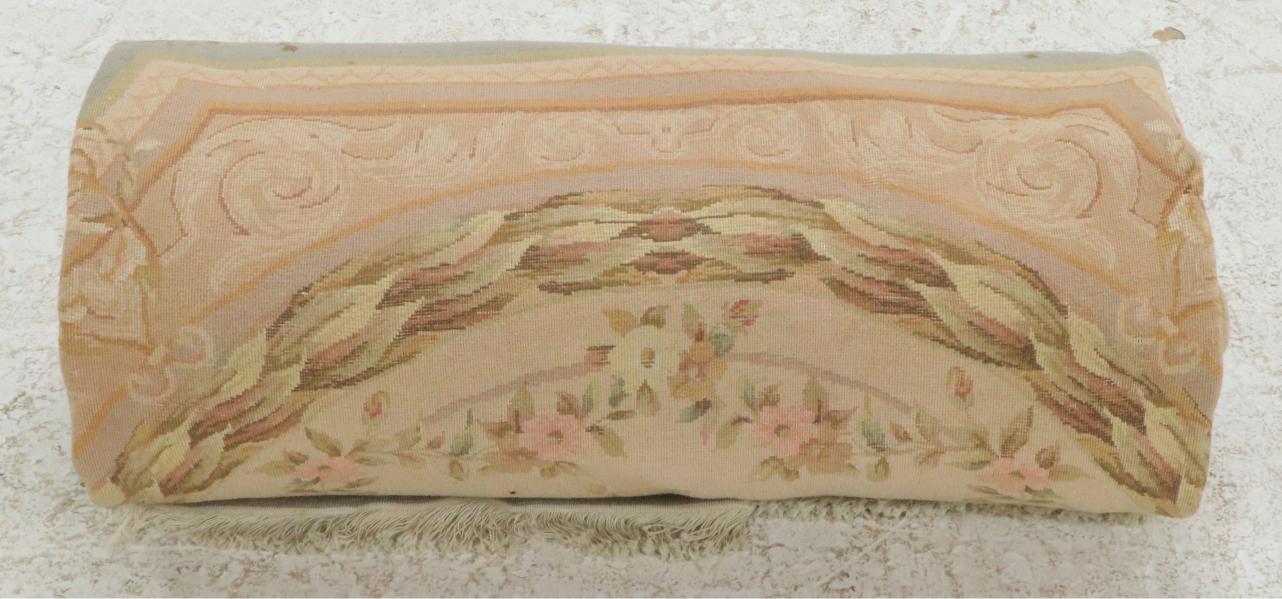 8' x 9'11 Hand-Knotted Aubusson Style Area Rug