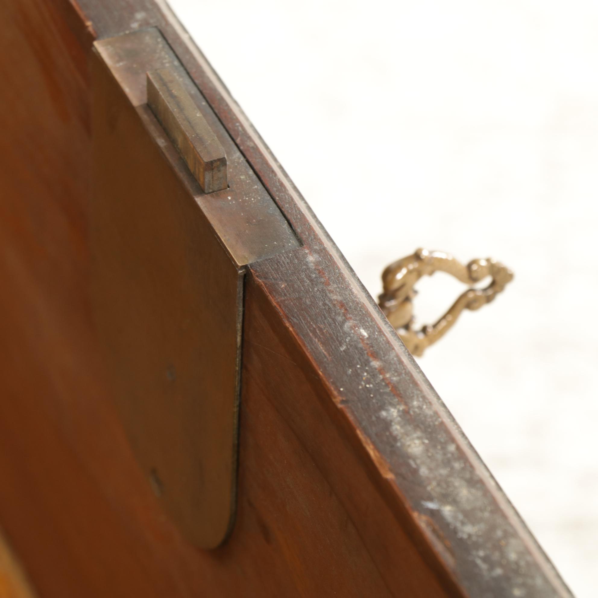 Carved Louis XV Style Mahogany Armoire with Mirrored Door, Early 20th Century