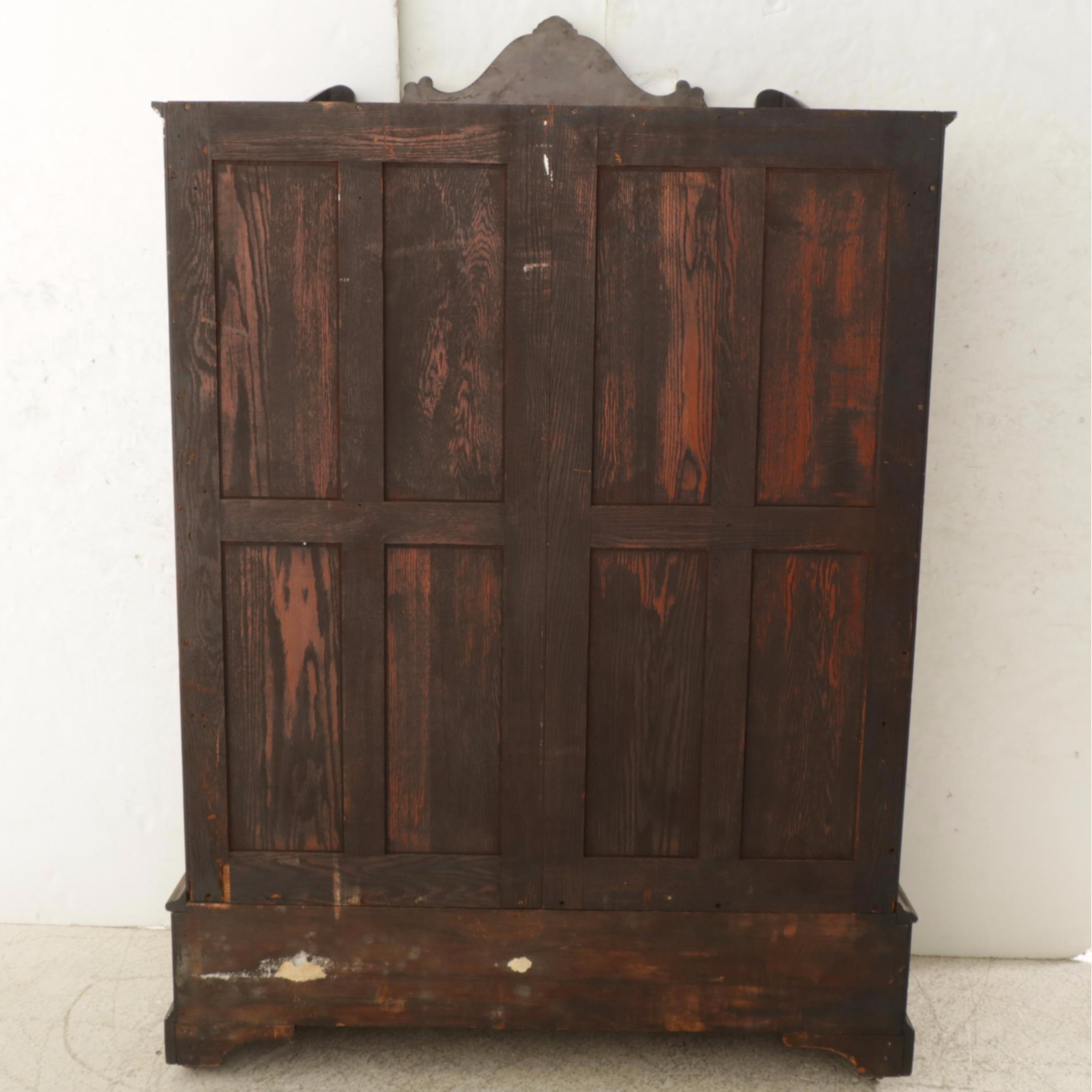 Carved Louis XV Style Mahogany Armoire with Mirrored Door, Early 20th Century
