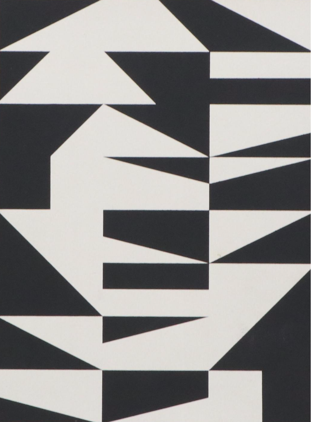 Gunnar Aagaard Andersen Op Art Geometric Serigraph Bookplate