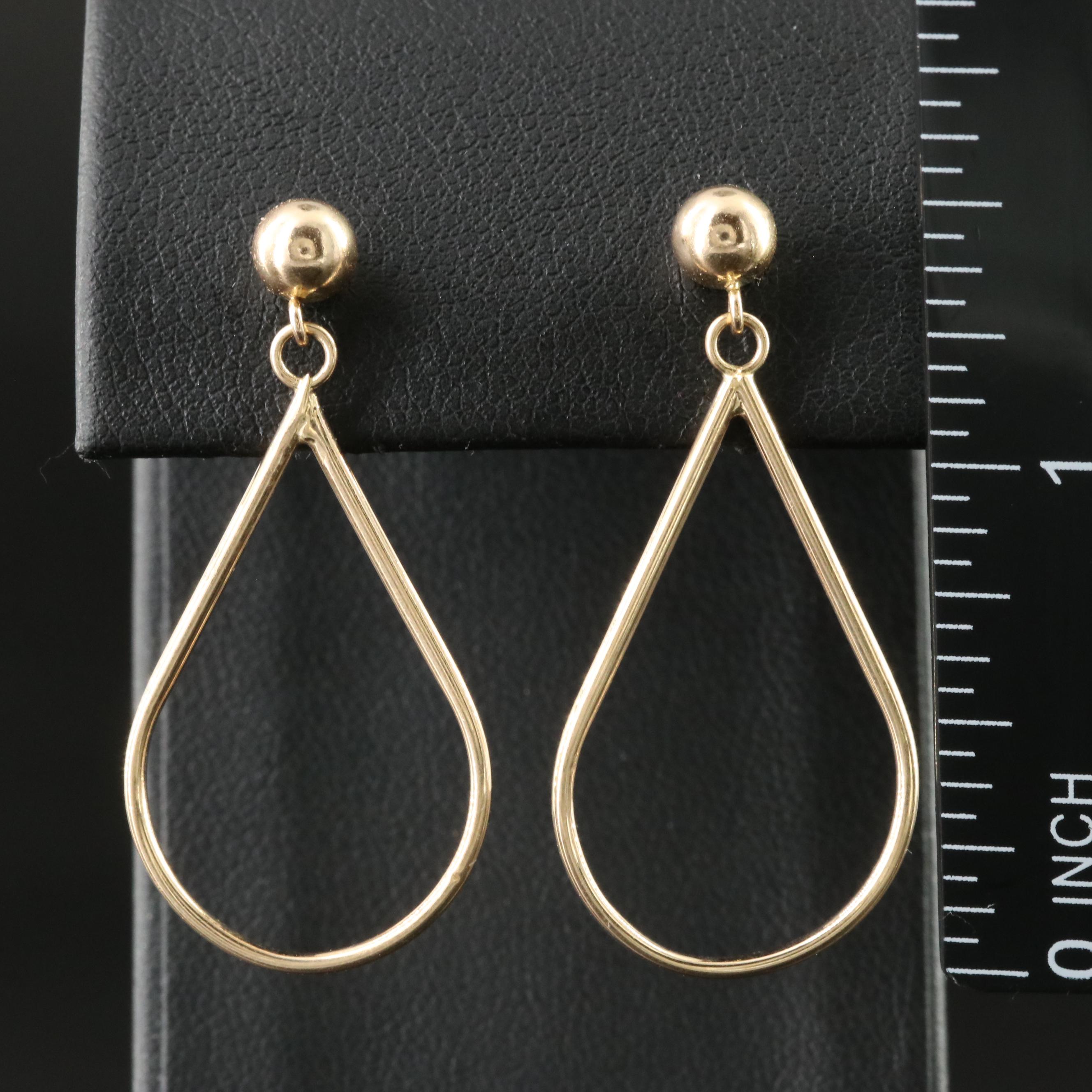 14K Drop Earrings
