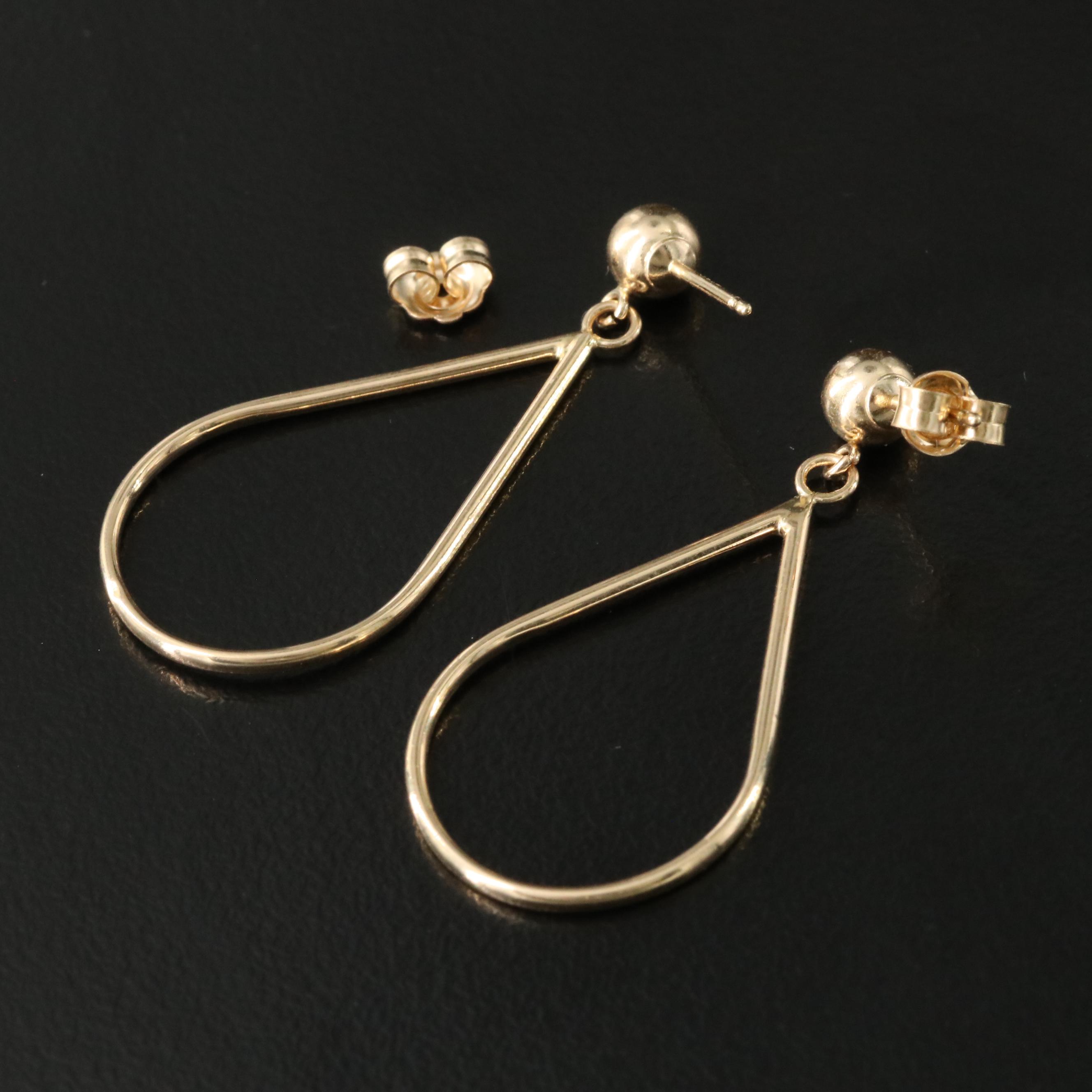 14K Drop Earrings