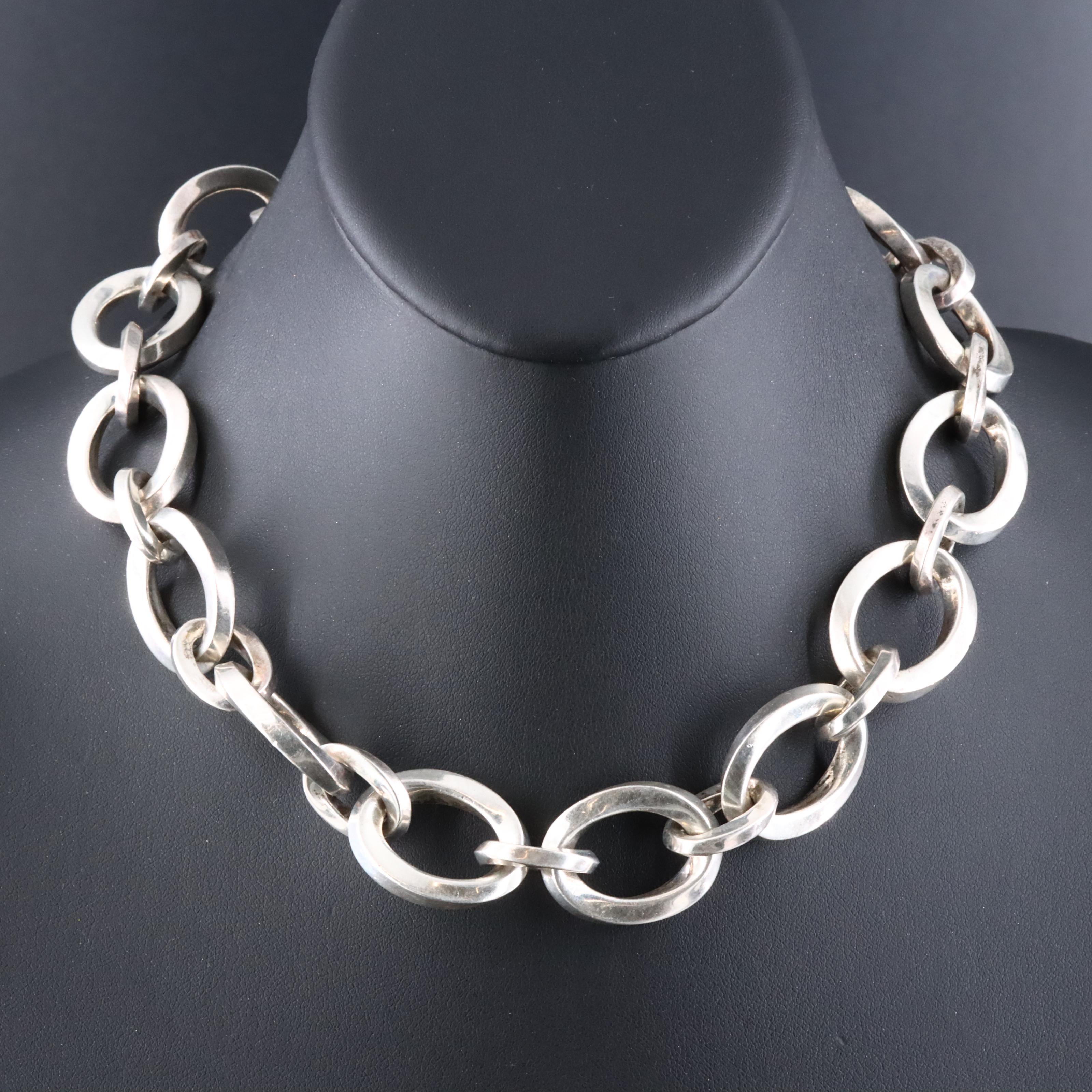 Tiffany & Co. Sterling Oval Link Necklace