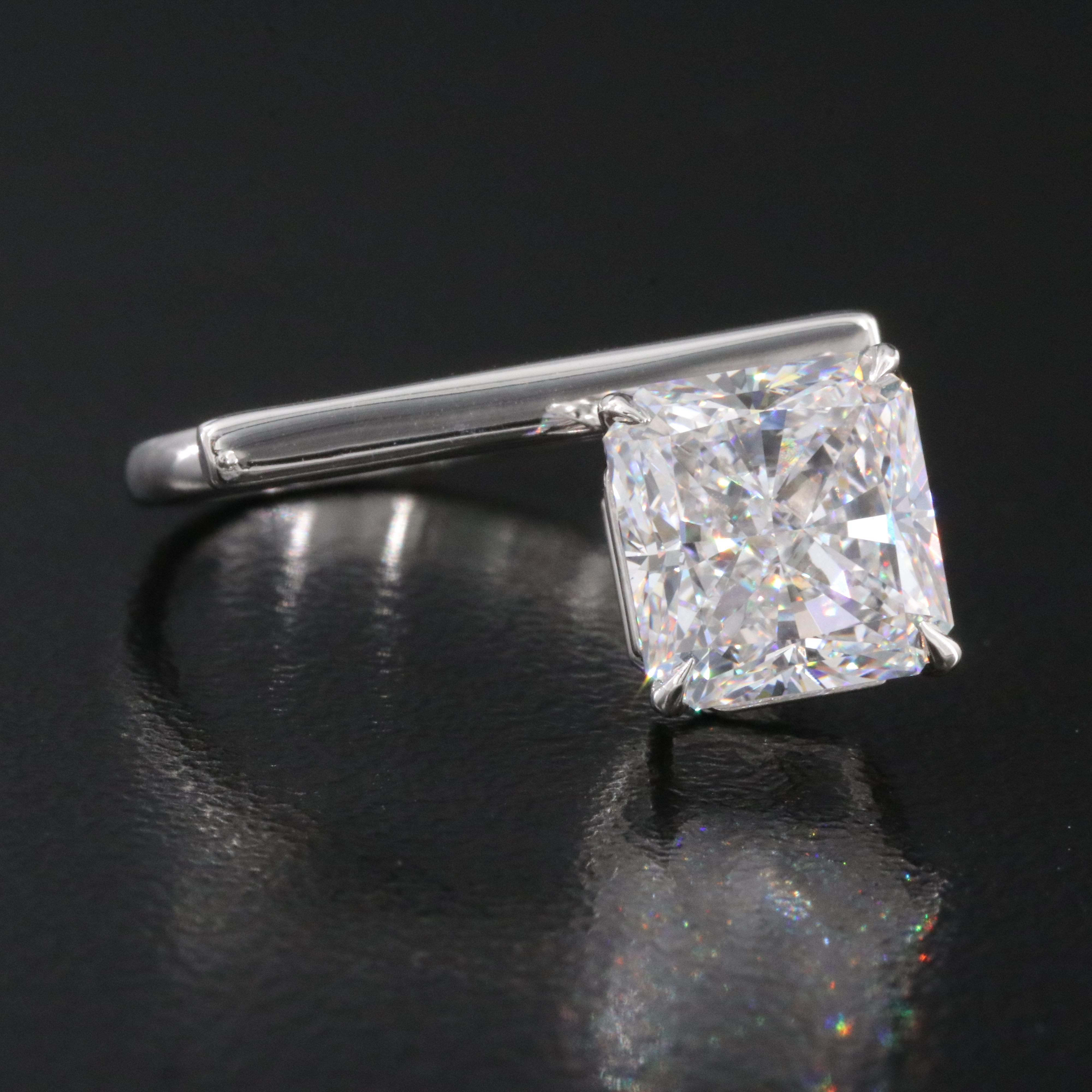 14K 3.12 CT Lab Grown Diamond Solitaire Ring with IGI Report