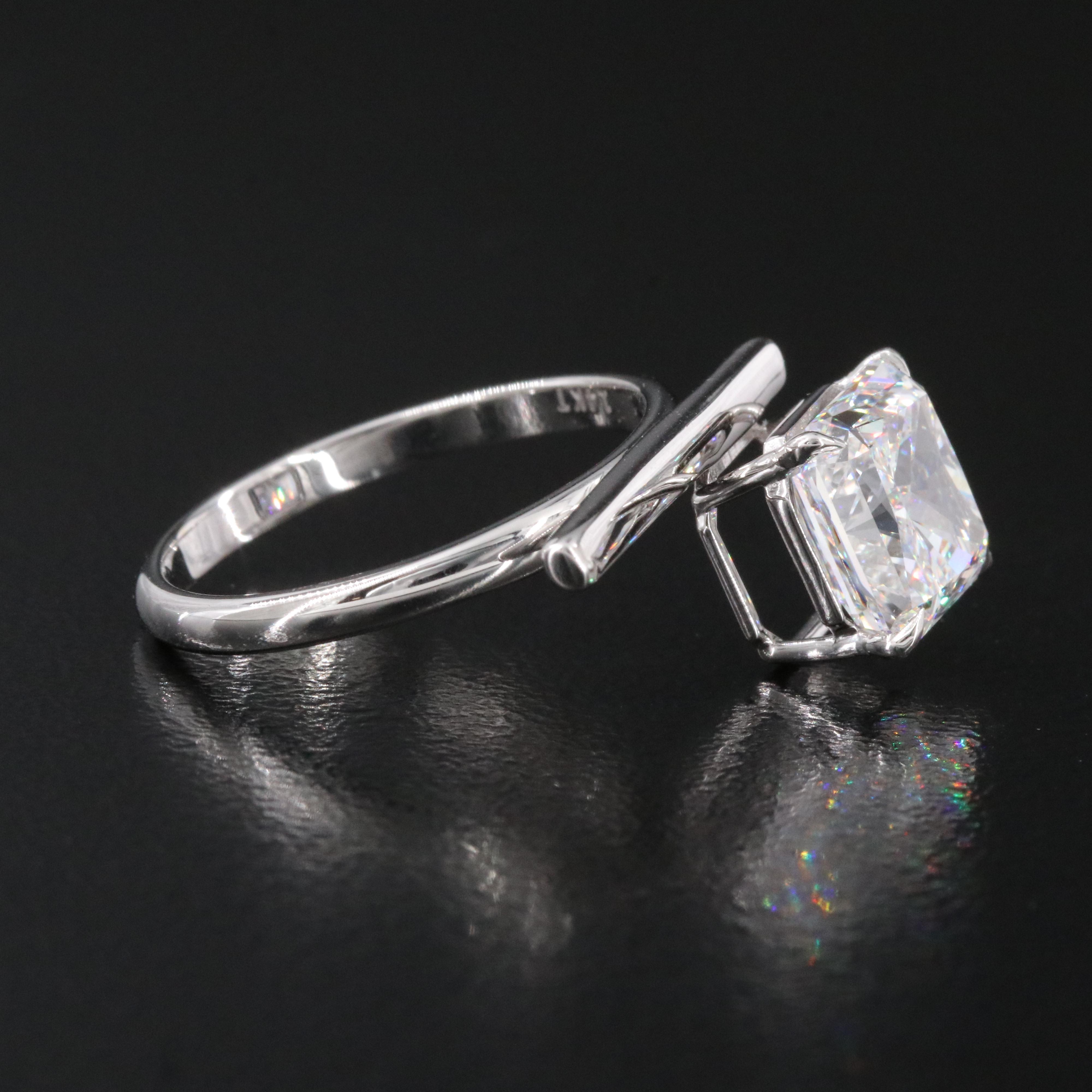 14K 3.12 CT Lab Grown Diamond Solitaire Ring with IGI Report