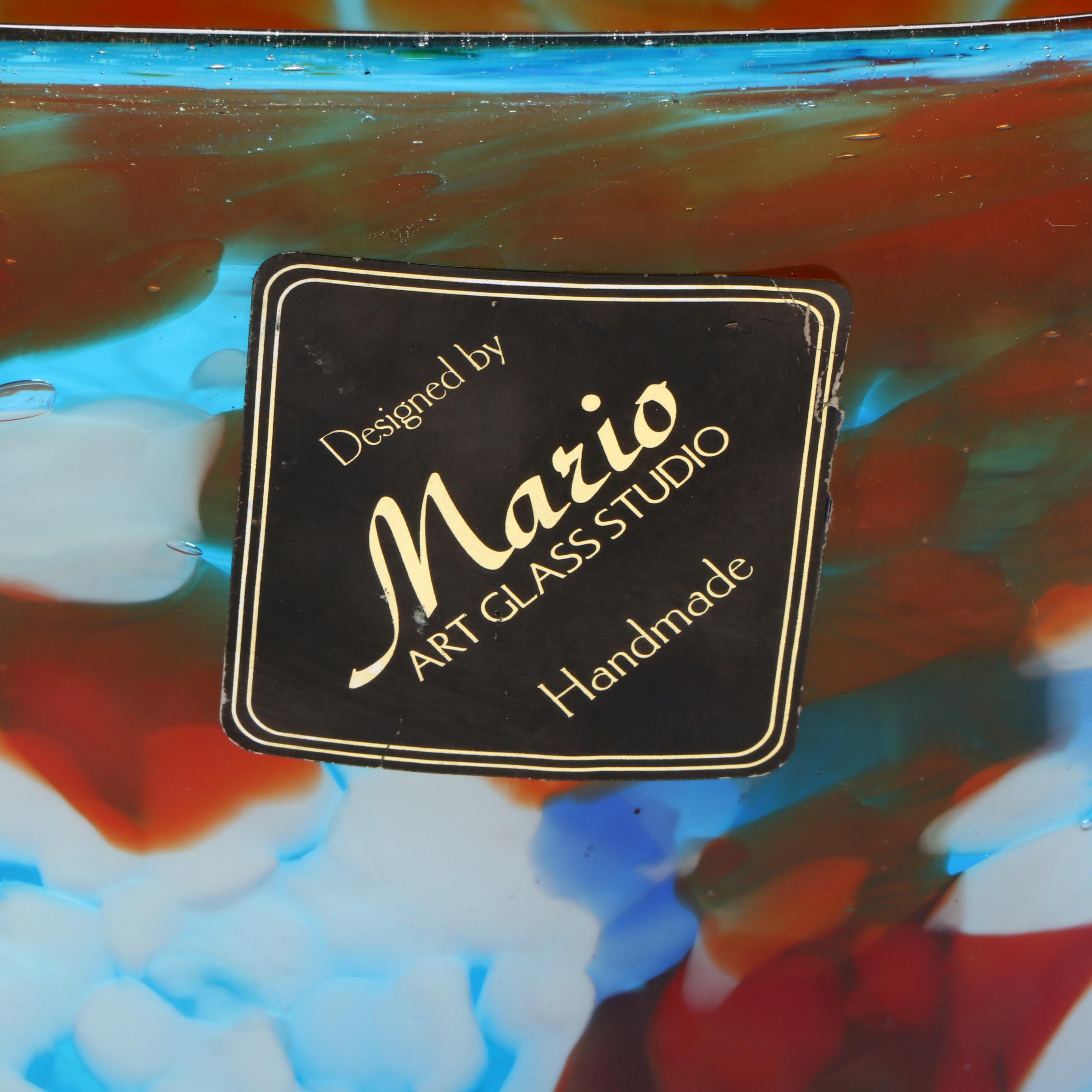 Mario Art Glass Studio Vase