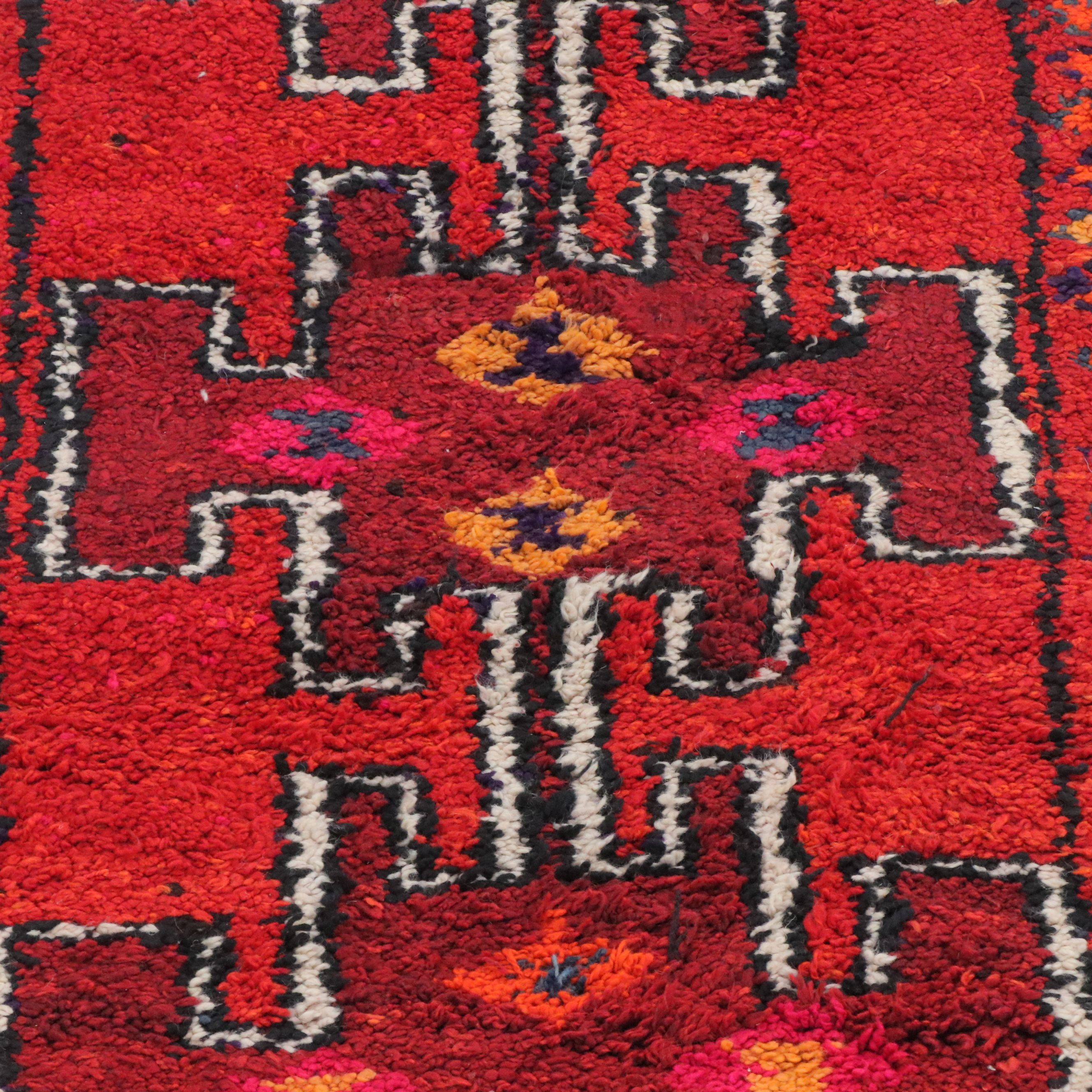 3'2 x 12'2 Hand-Knotted Moroccan Berber Long Rug