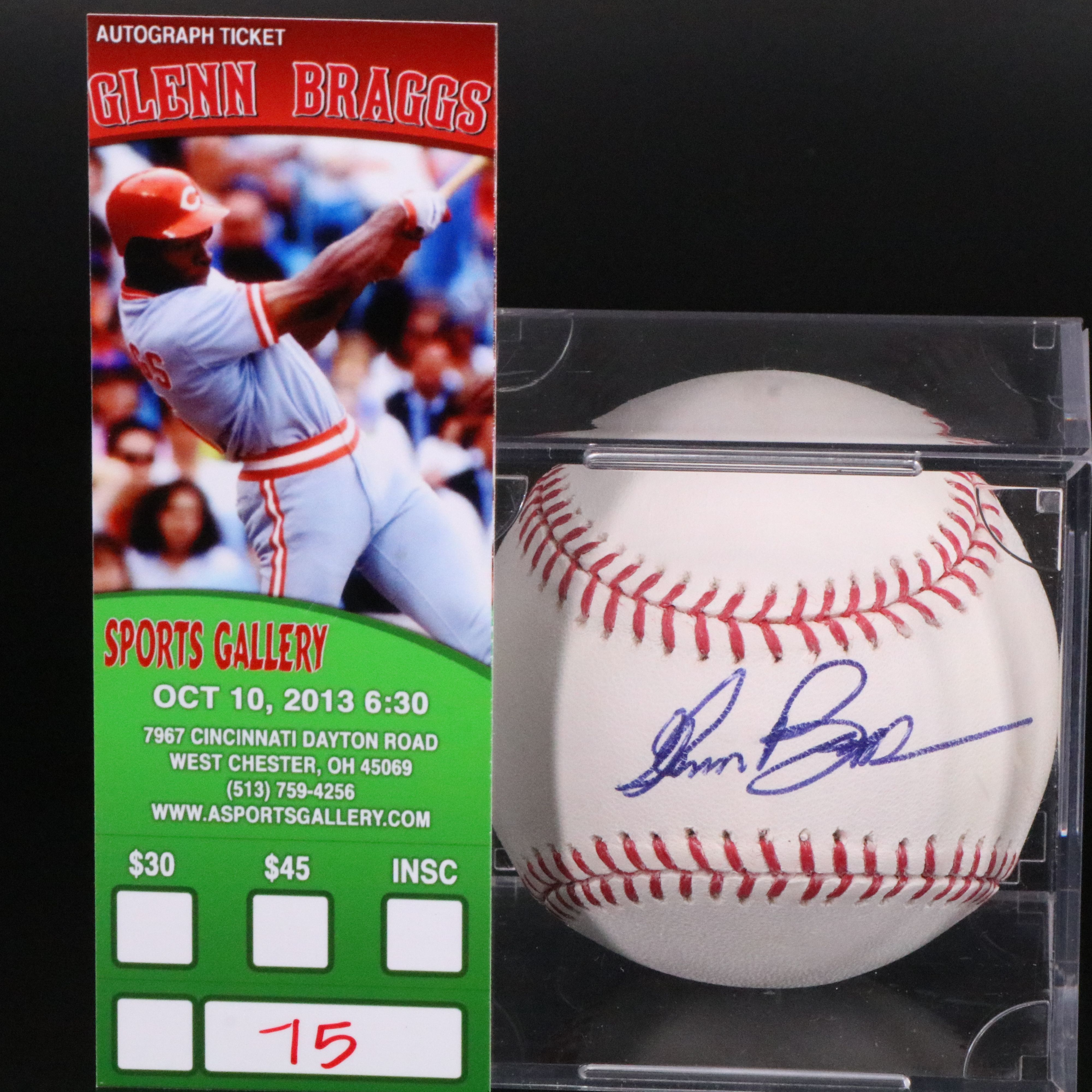 Glenn Braggs and Eric Davis Signed Rawlings Official Major League Baseballs
