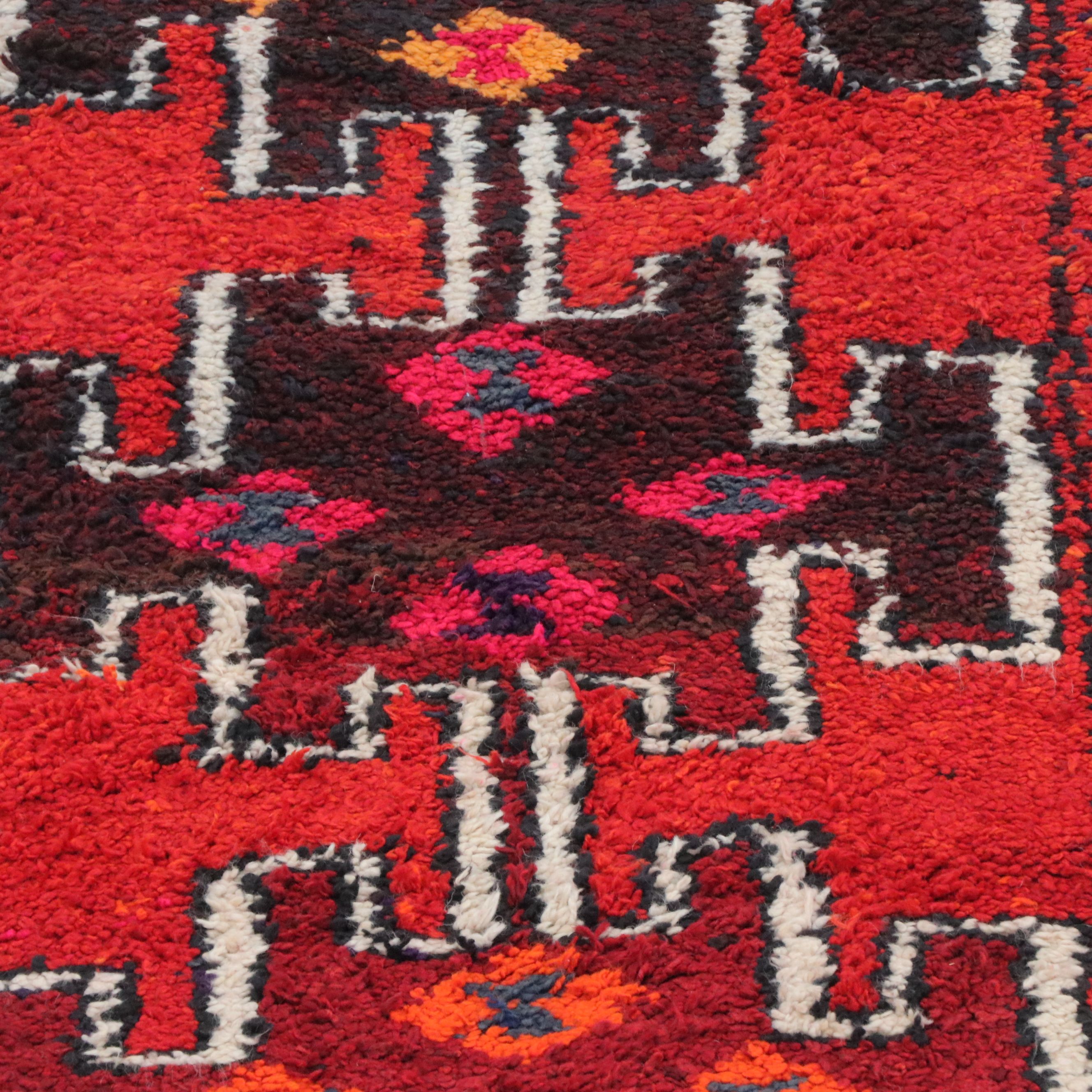 3'2 x 12'2 Hand-Knotted Moroccan Berber Long Rug