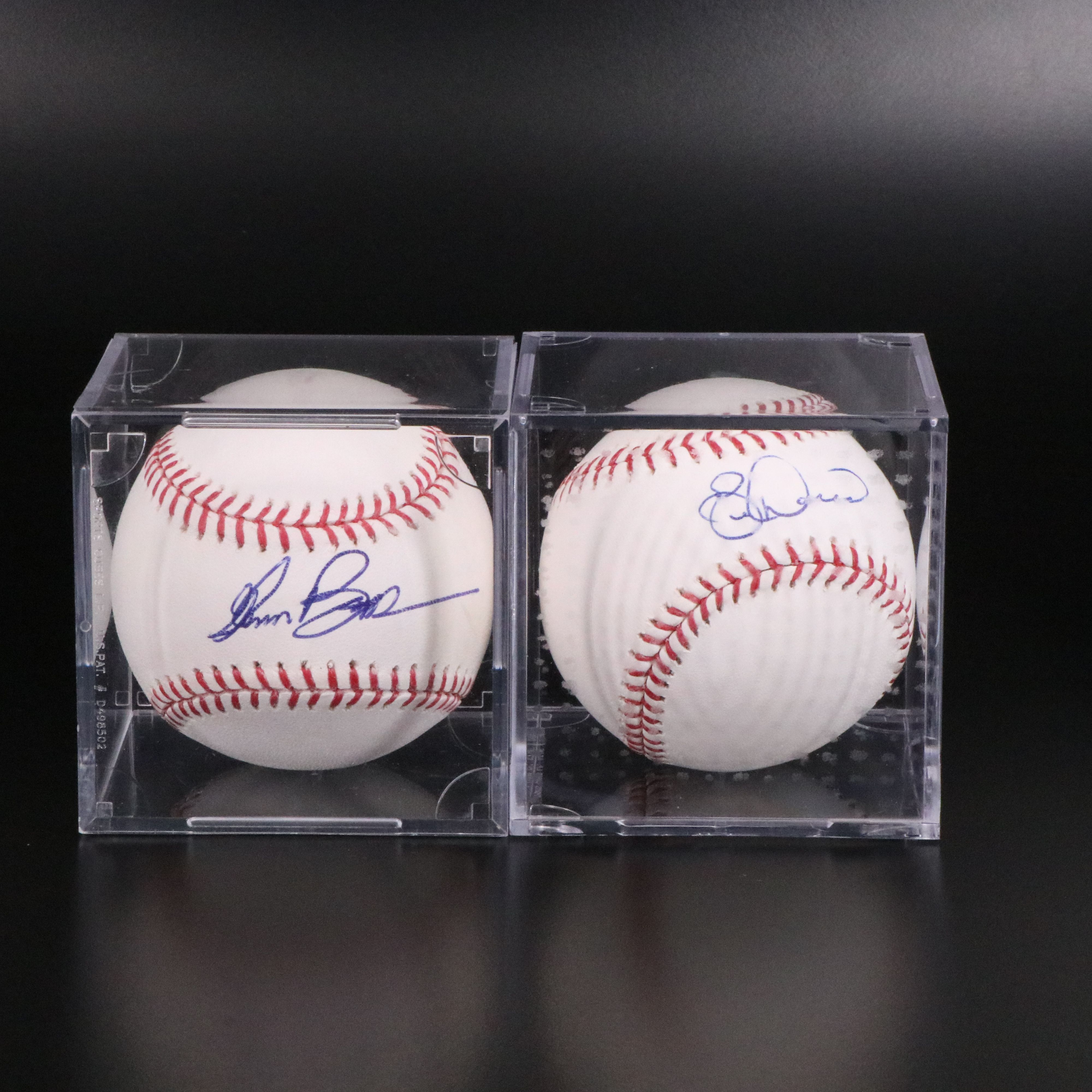 Glenn Braggs and Eric Davis Signed Rawlings Official Major League Baseballs