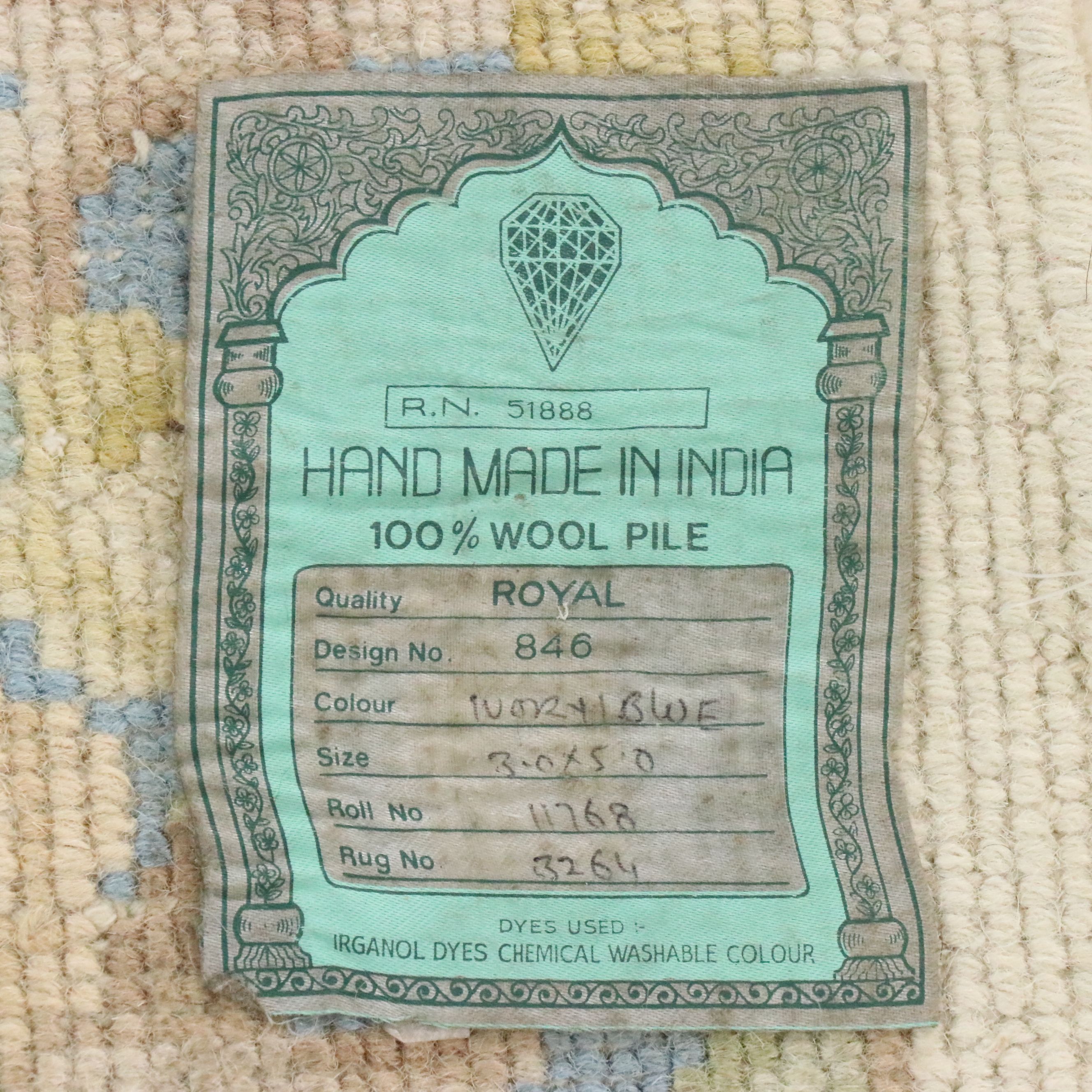 2'11 x 5'10 Hand-Knotted Indo-Chinese Peking Accent Rug