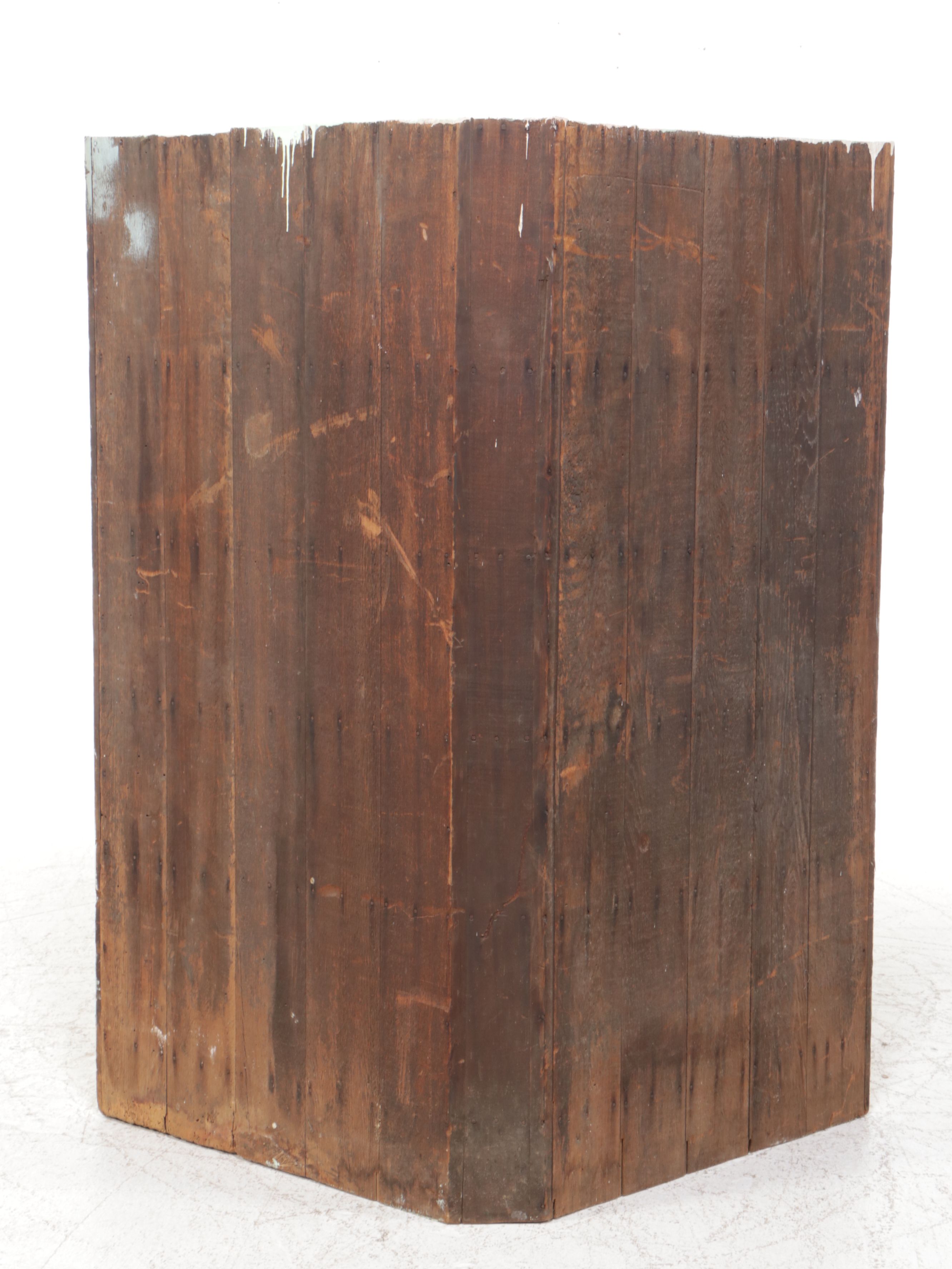 White Painted Wood Corner Cabinet