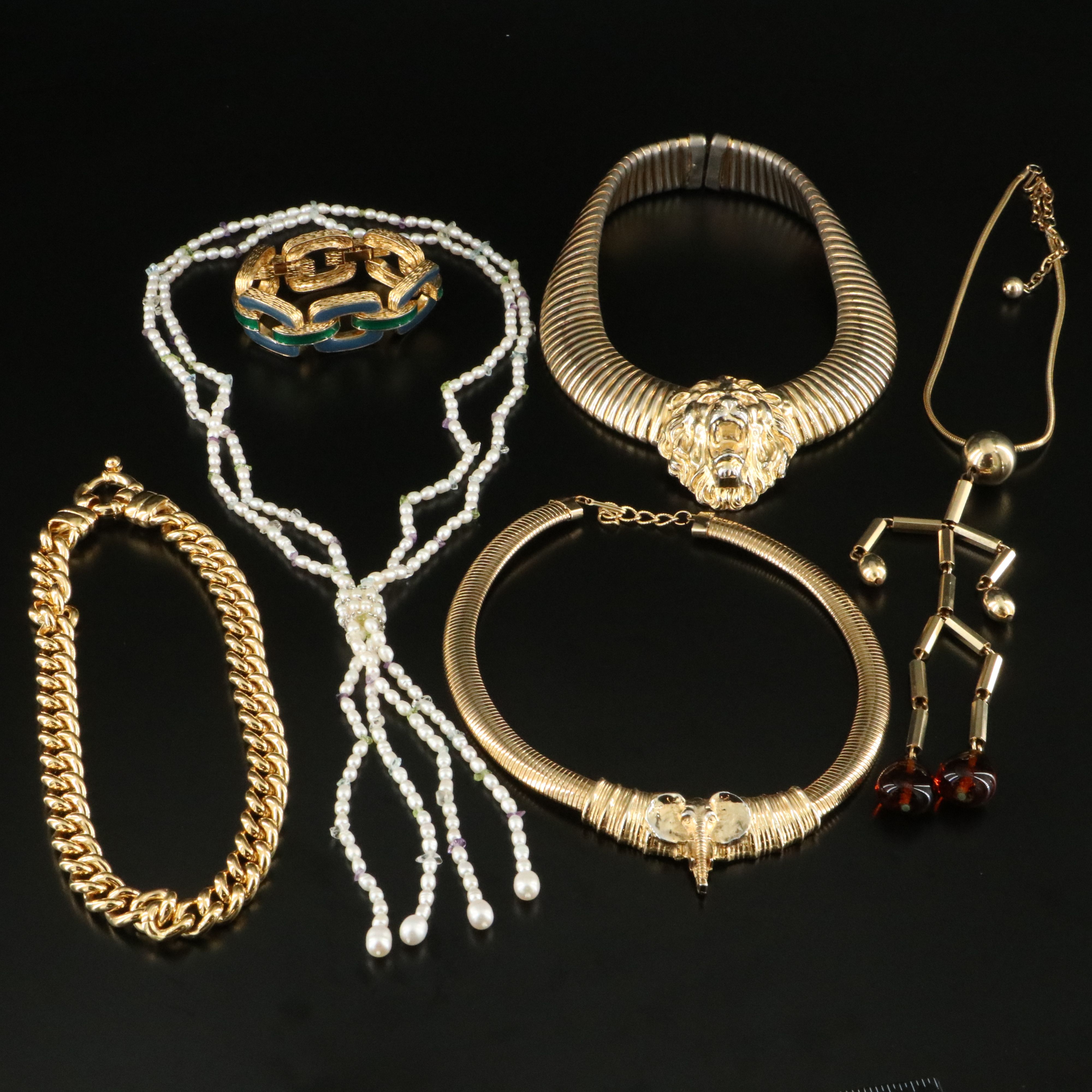 Michael Ricker Elephant Necklace Featured in 1970s Jewelry Collection