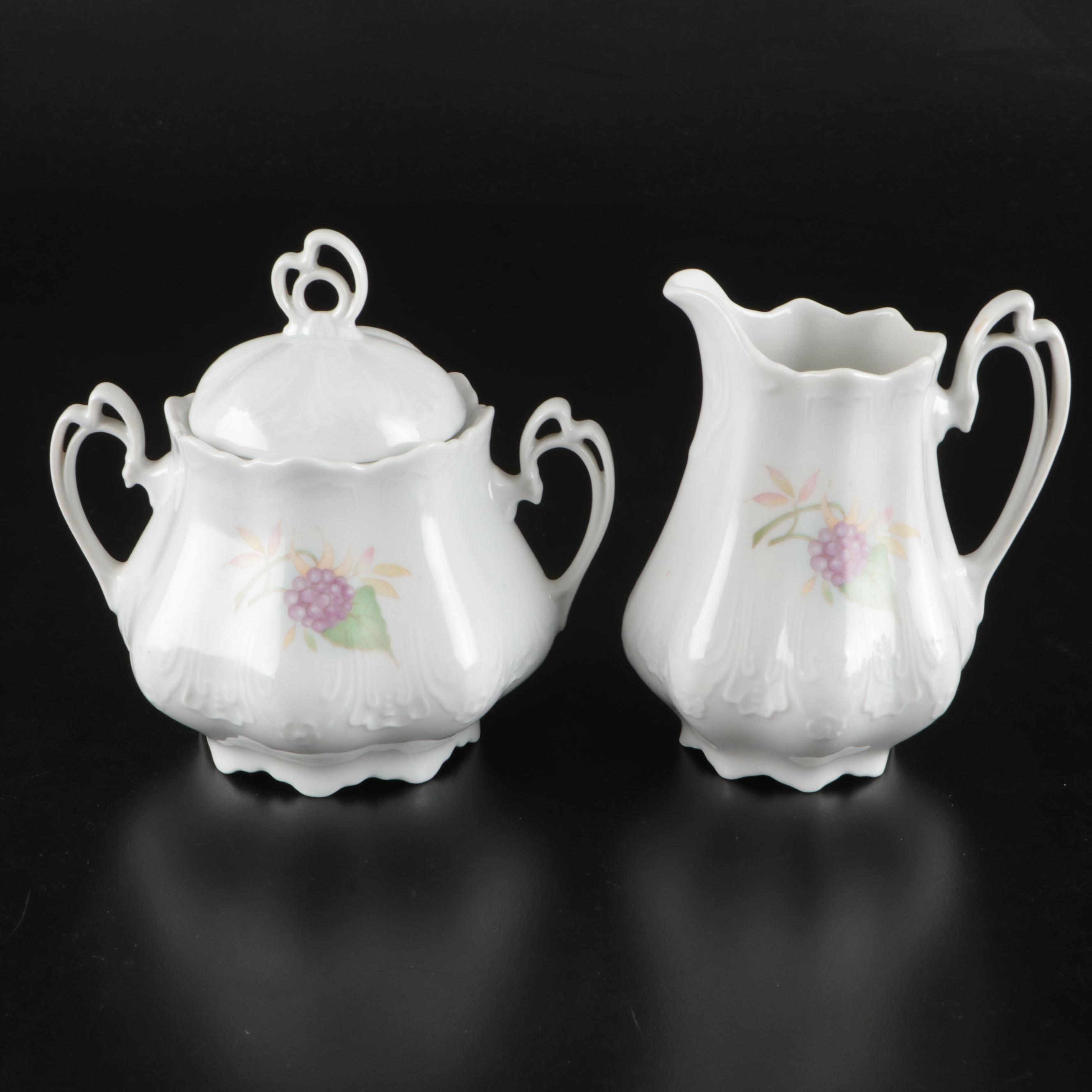 Priken-hammer Porcelain Tea Set with Mikasa and Other Cutlery Caddies