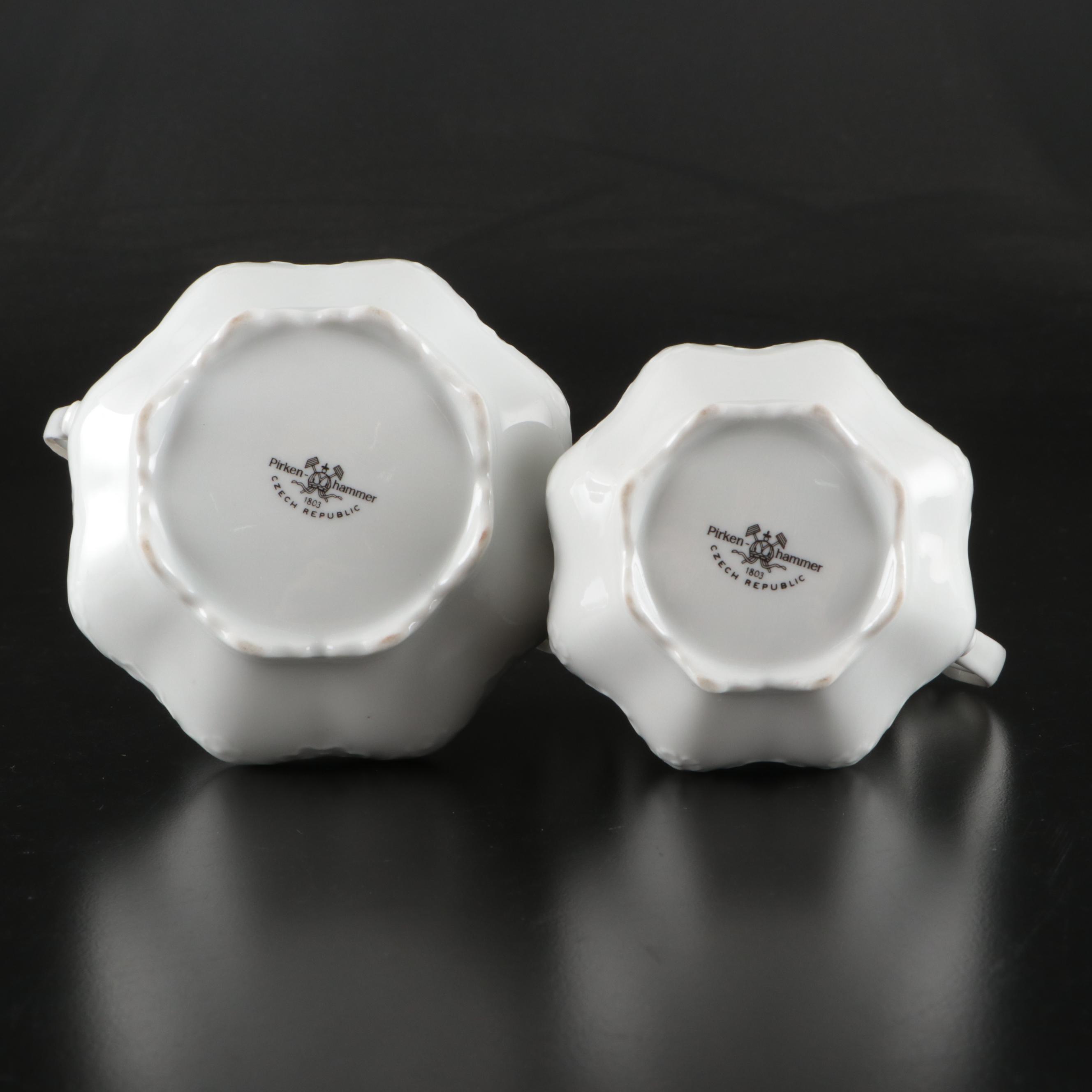 Priken-hammer Porcelain Tea Set with Mikasa and Other Cutlery Caddies