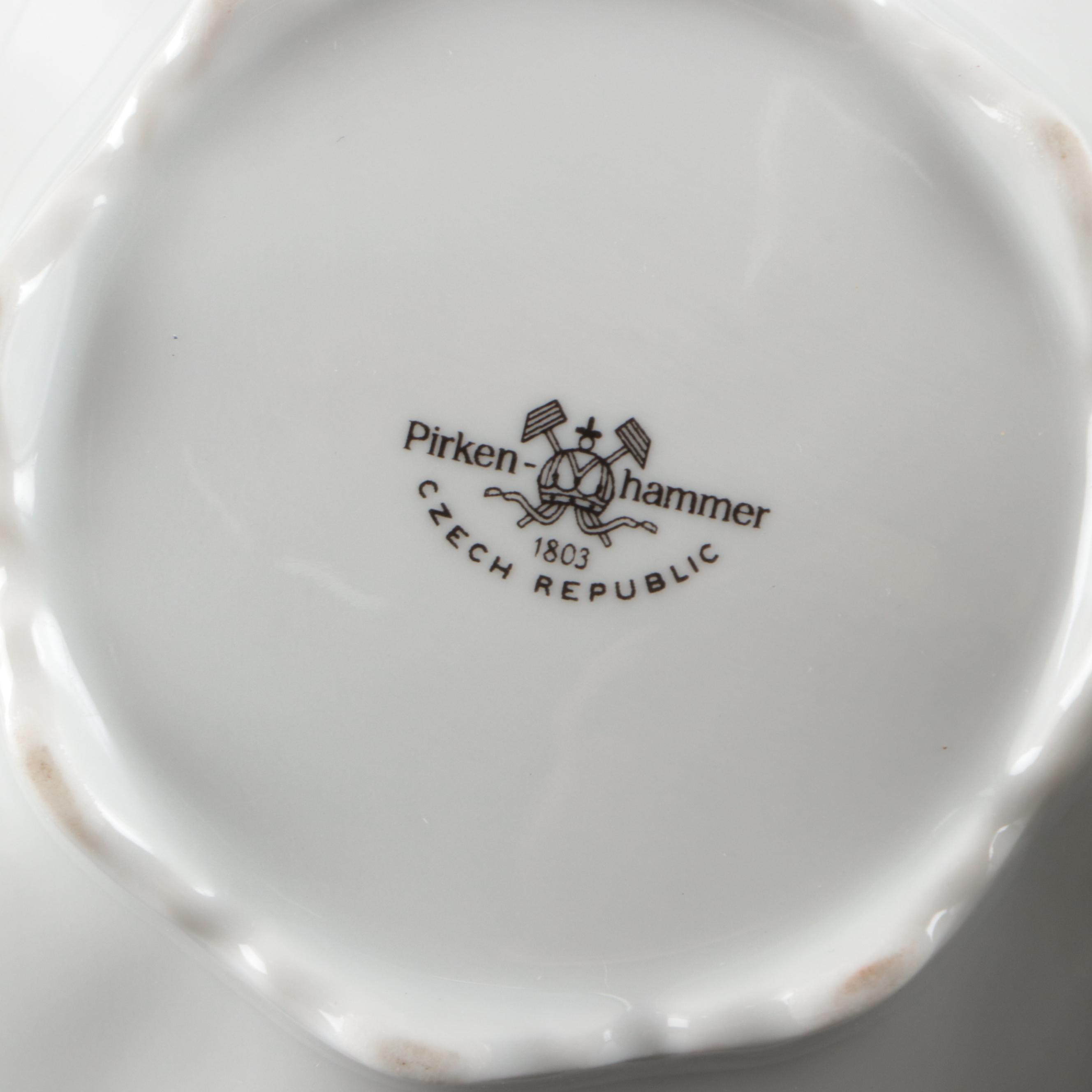 Priken-hammer Porcelain Tea Set with Mikasa and Other Cutlery Caddies