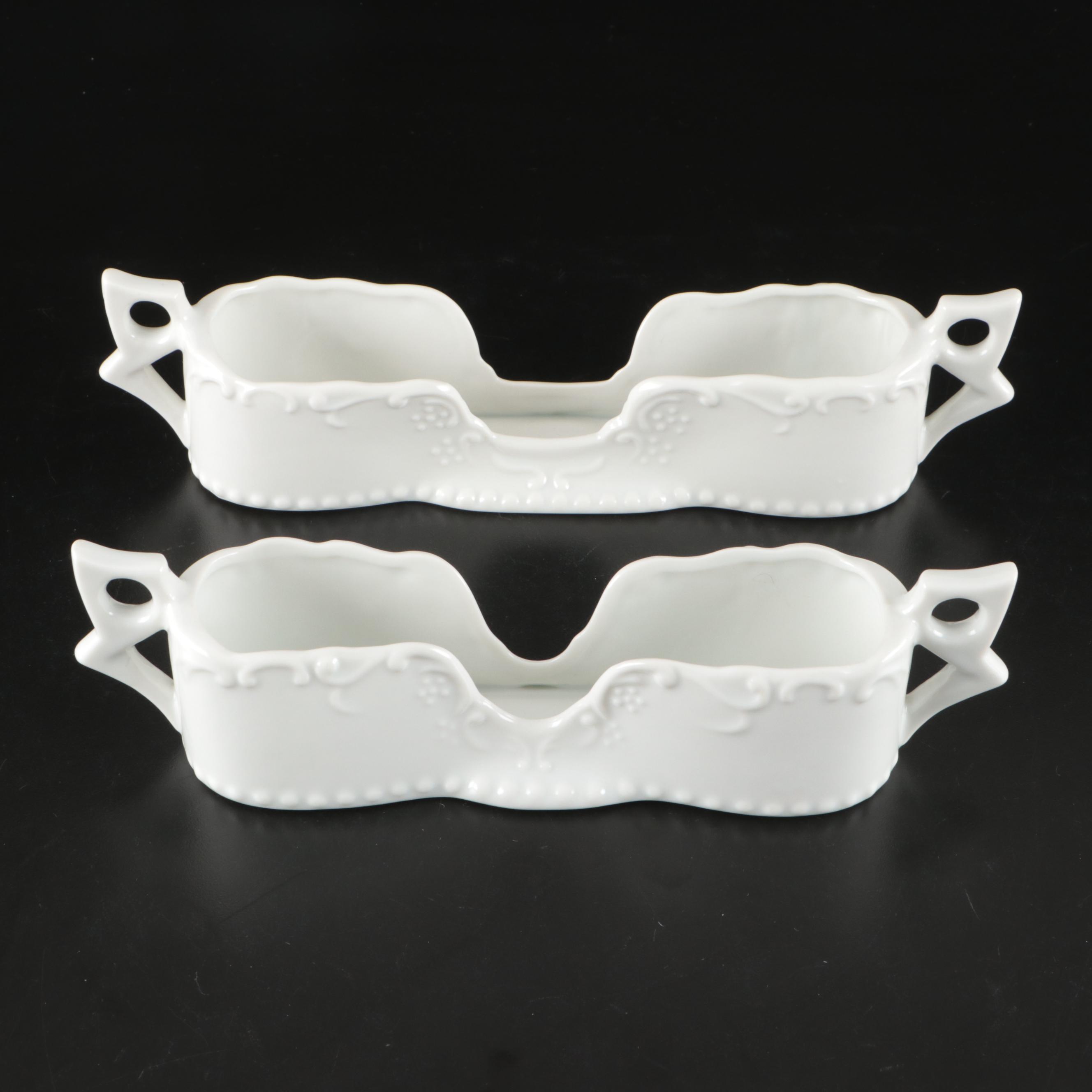 Priken-hammer Porcelain Tea Set with Mikasa and Other Cutlery Caddies