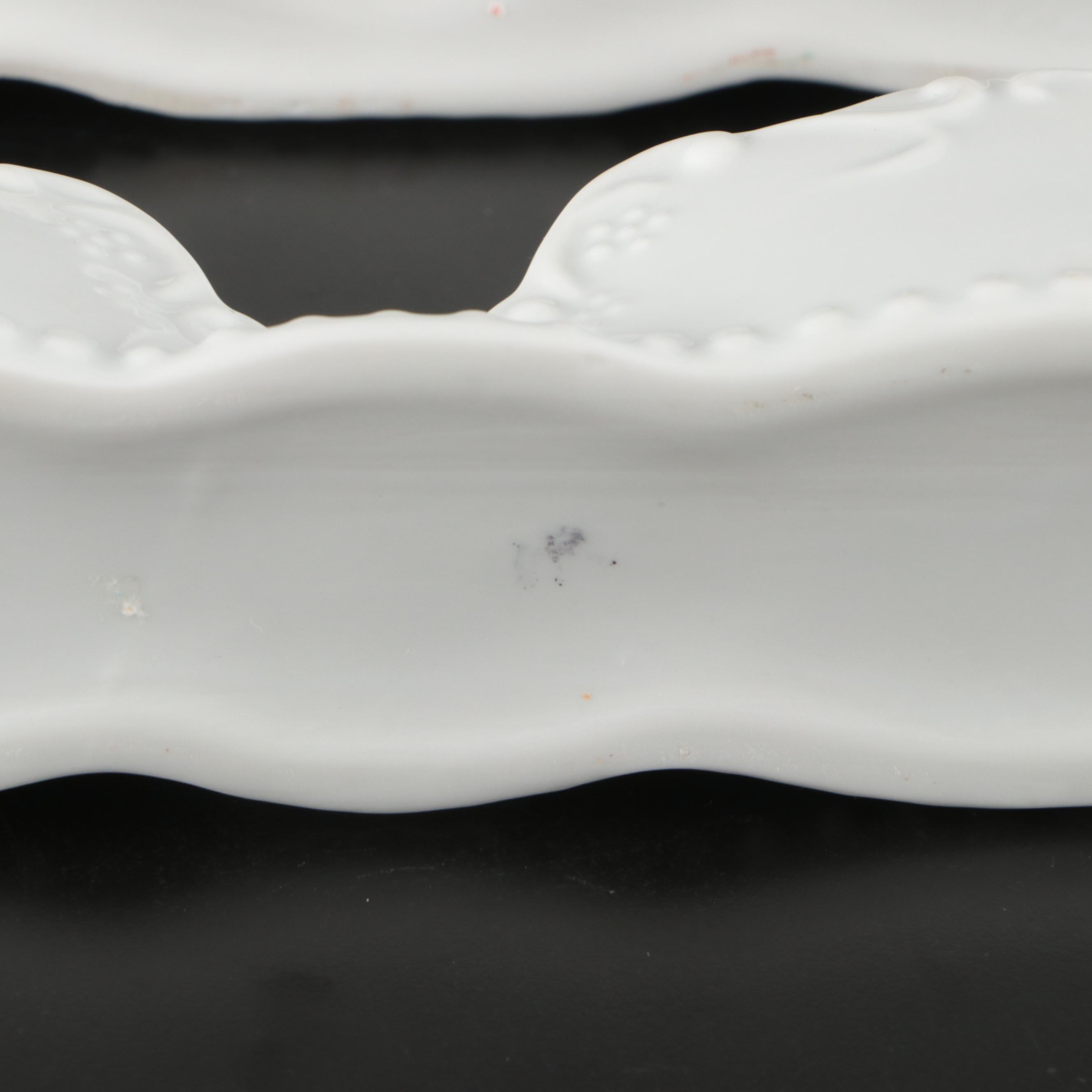 Priken-hammer Porcelain Tea Set with Mikasa and Other Cutlery Caddies