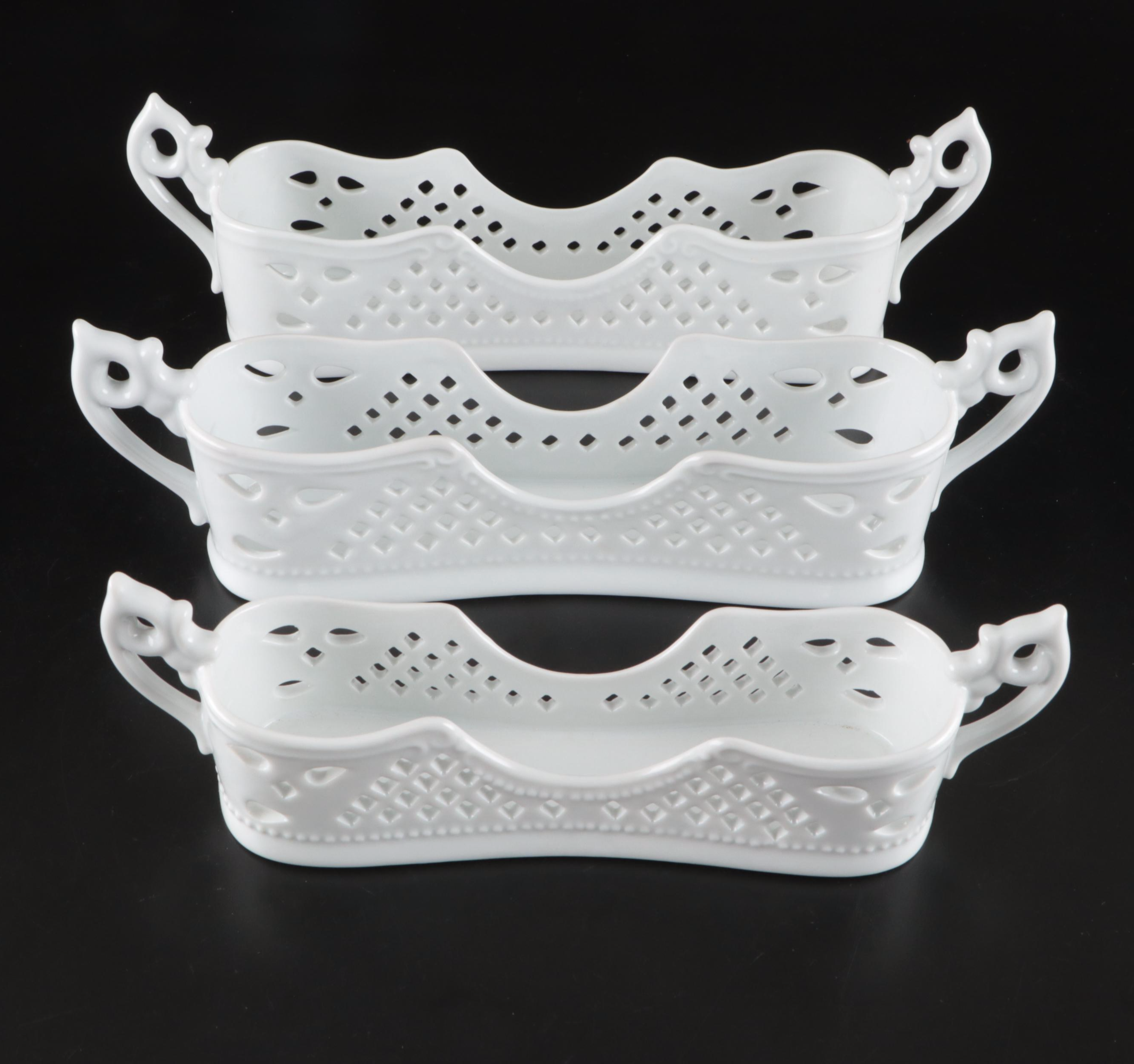 Priken-hammer Porcelain Tea Set with Mikasa and Other Cutlery Caddies