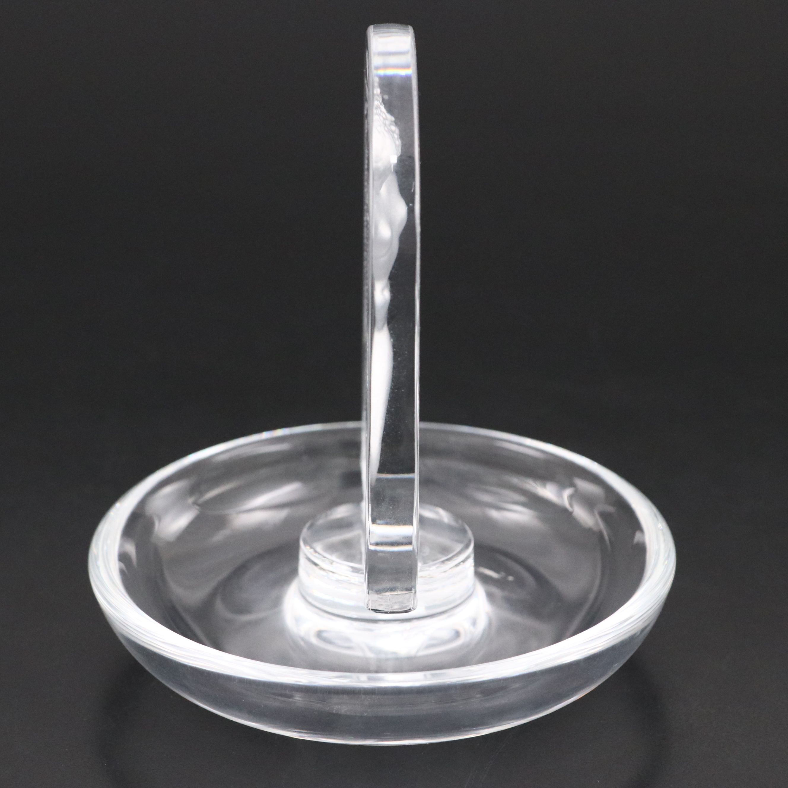 Lalique "Naïade" Frosted and Clear Crystal Pin Tray