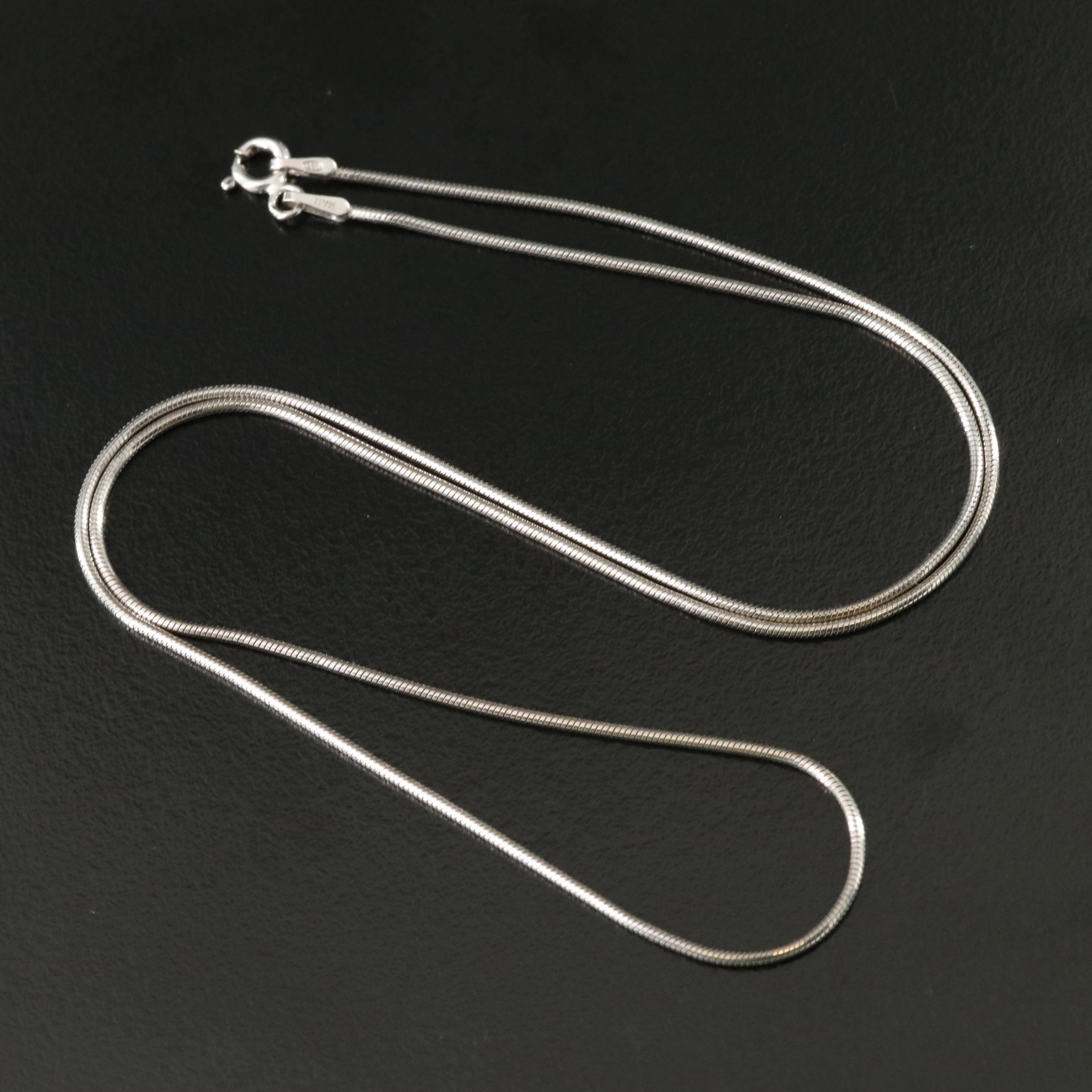 Italian Sterling Snake Chain Necklace