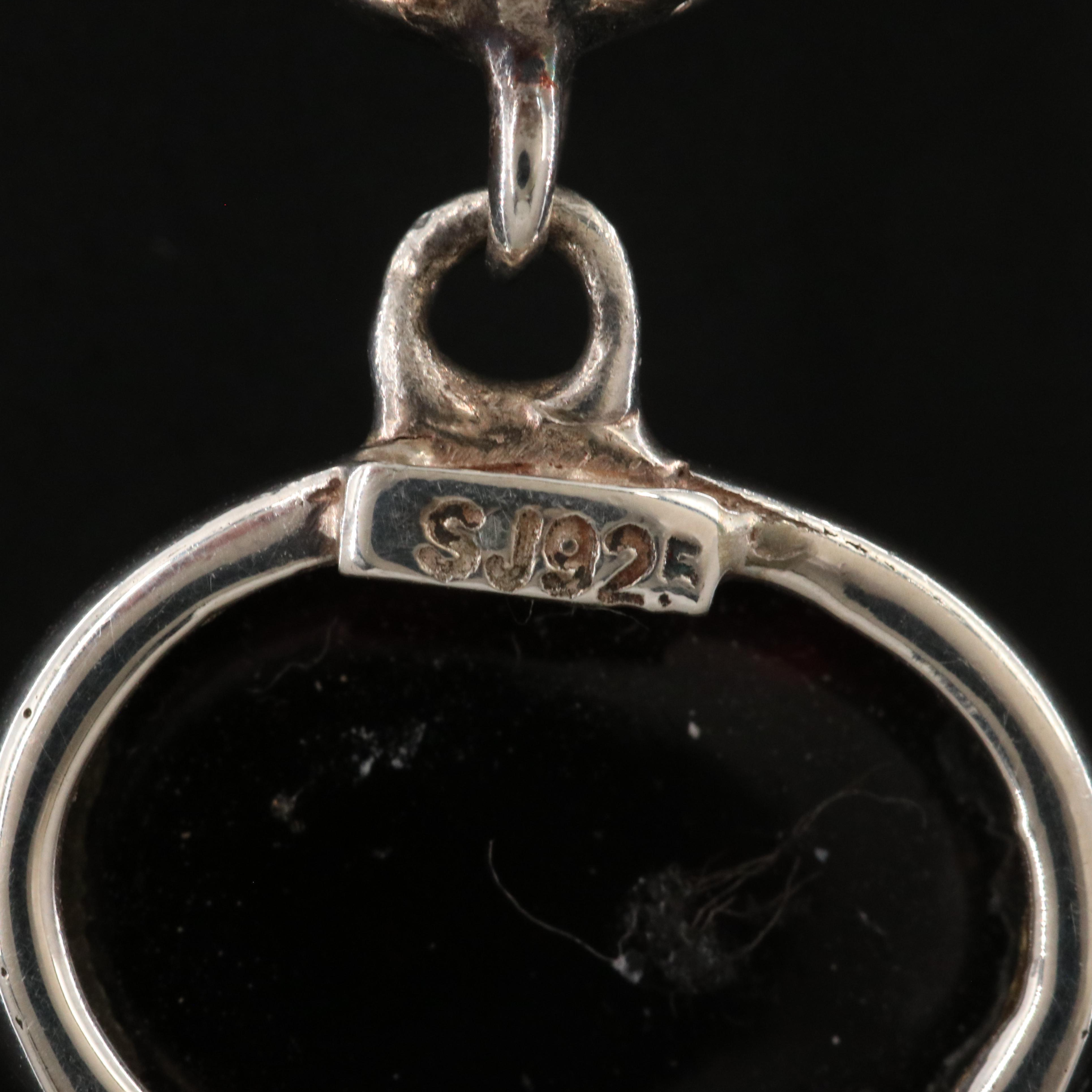 Sterling Ammolite Triplet, Hessonite and Peridot Pendant