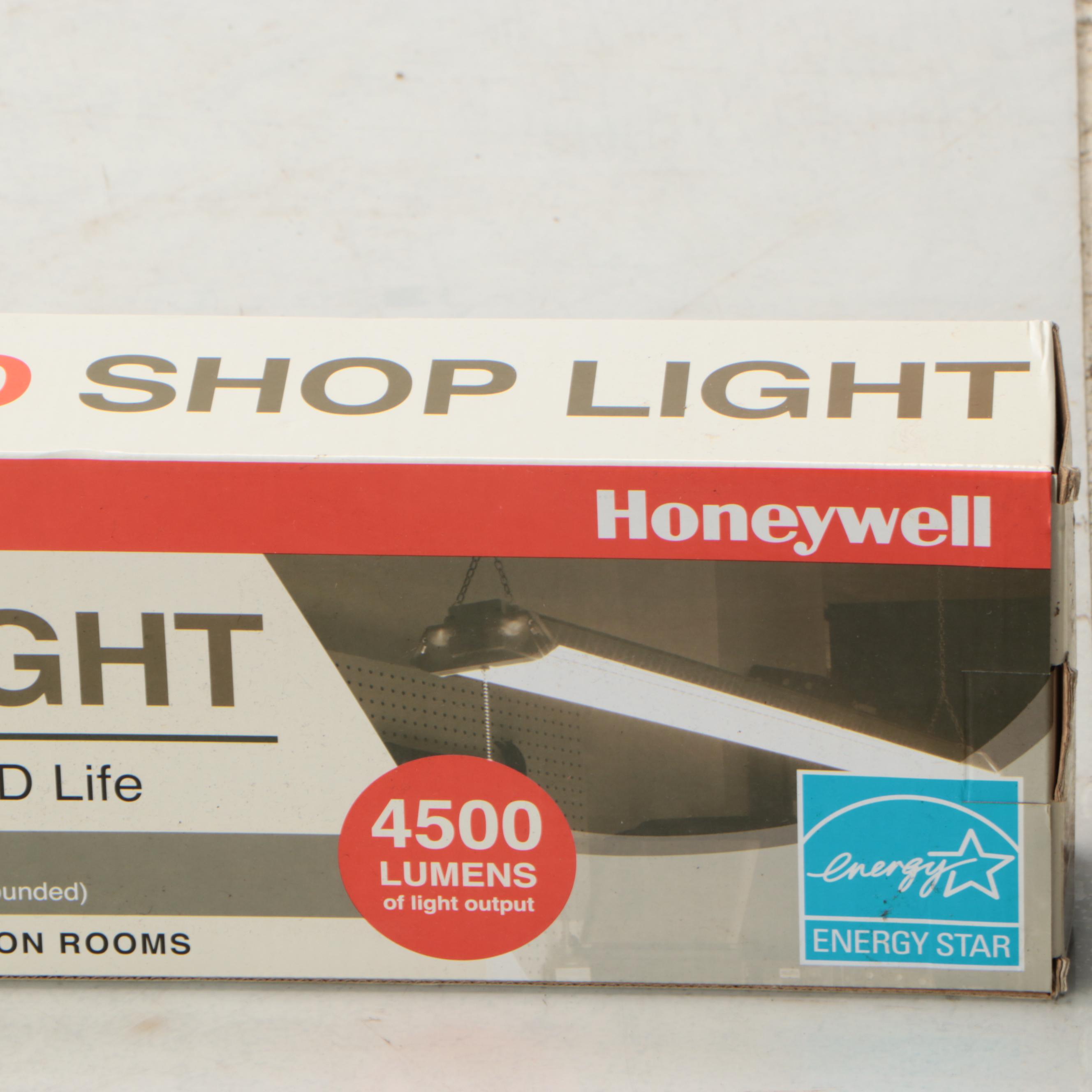 Honeywell Aluminum LED Shop Light and LED Handheld Work Light with Speaker