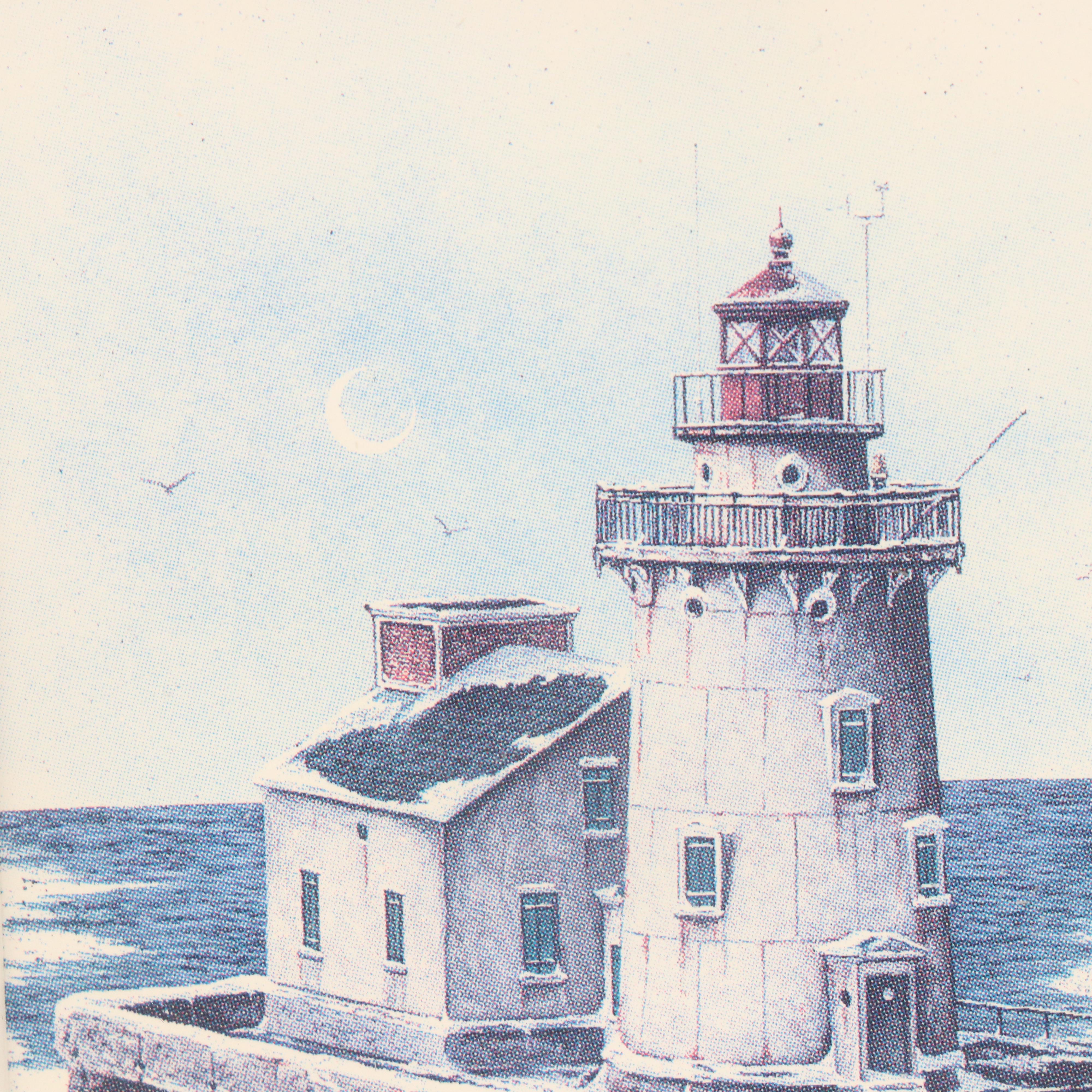 John Fehringer Offset Lithograph "Guardian" with Other Lighthouse Prints