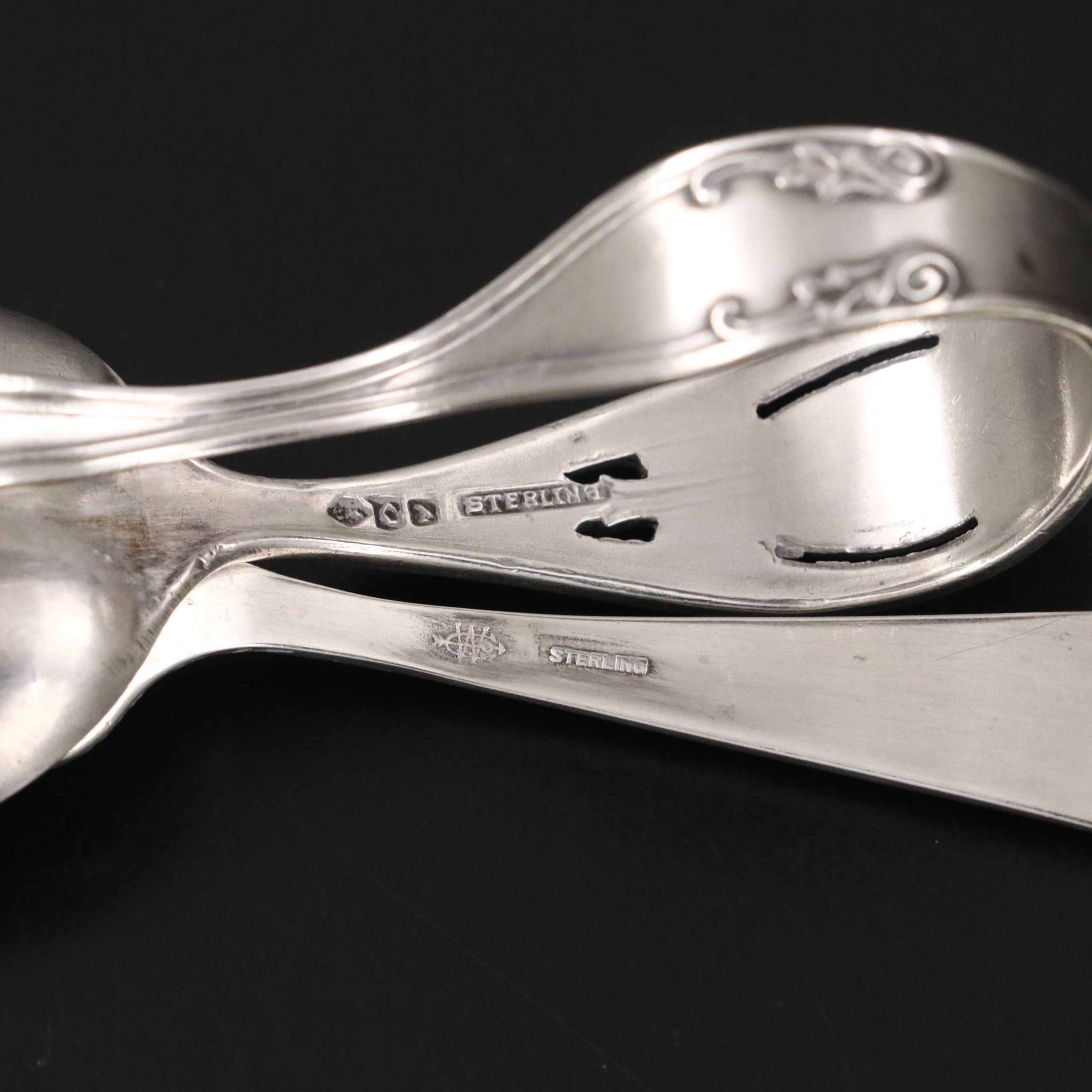 Webster Sterling Baby Fork with Charles M. Robbins Sterling Baby Spoon