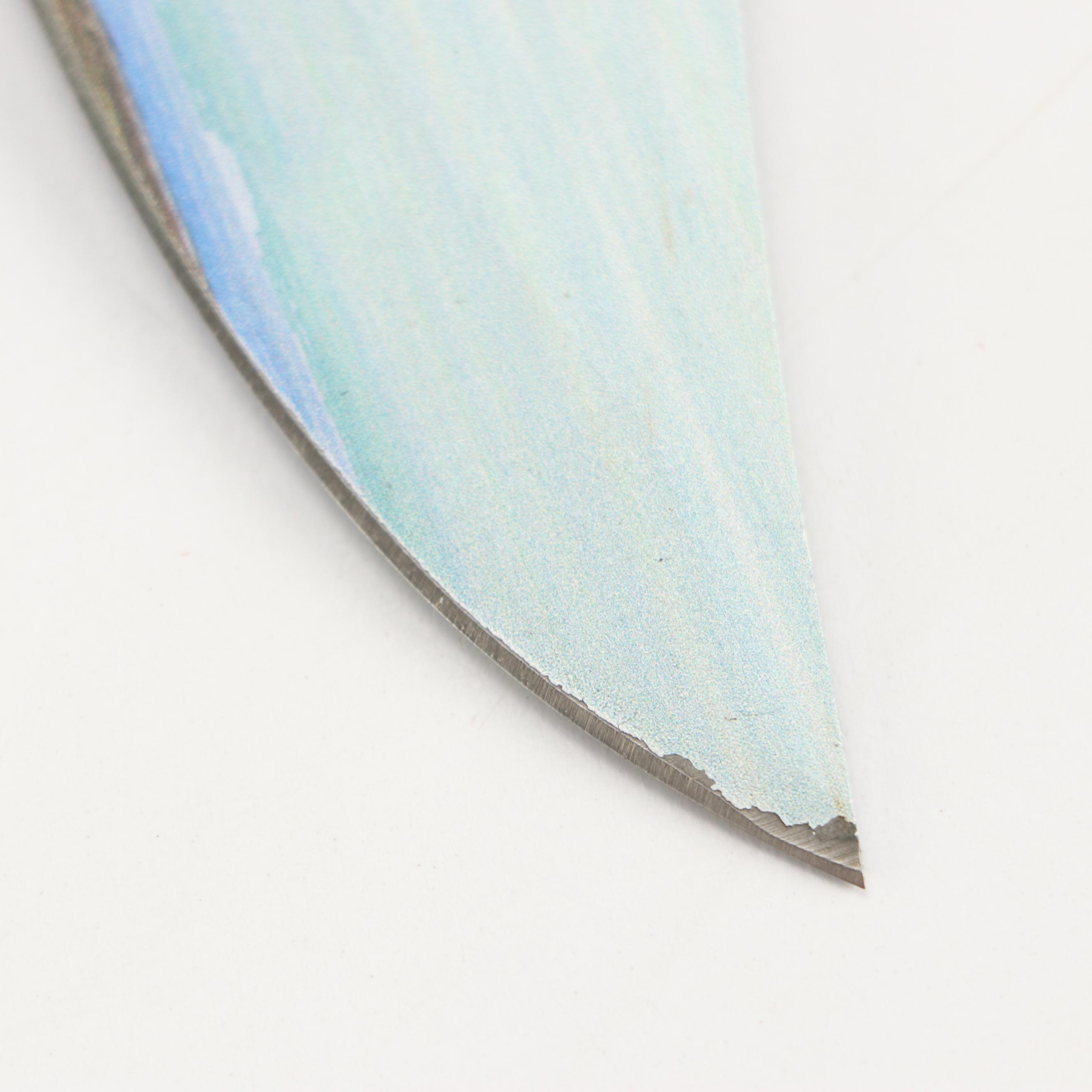 American Hunter and Frost Cutlery Fixed Blade Knives in Scabbards