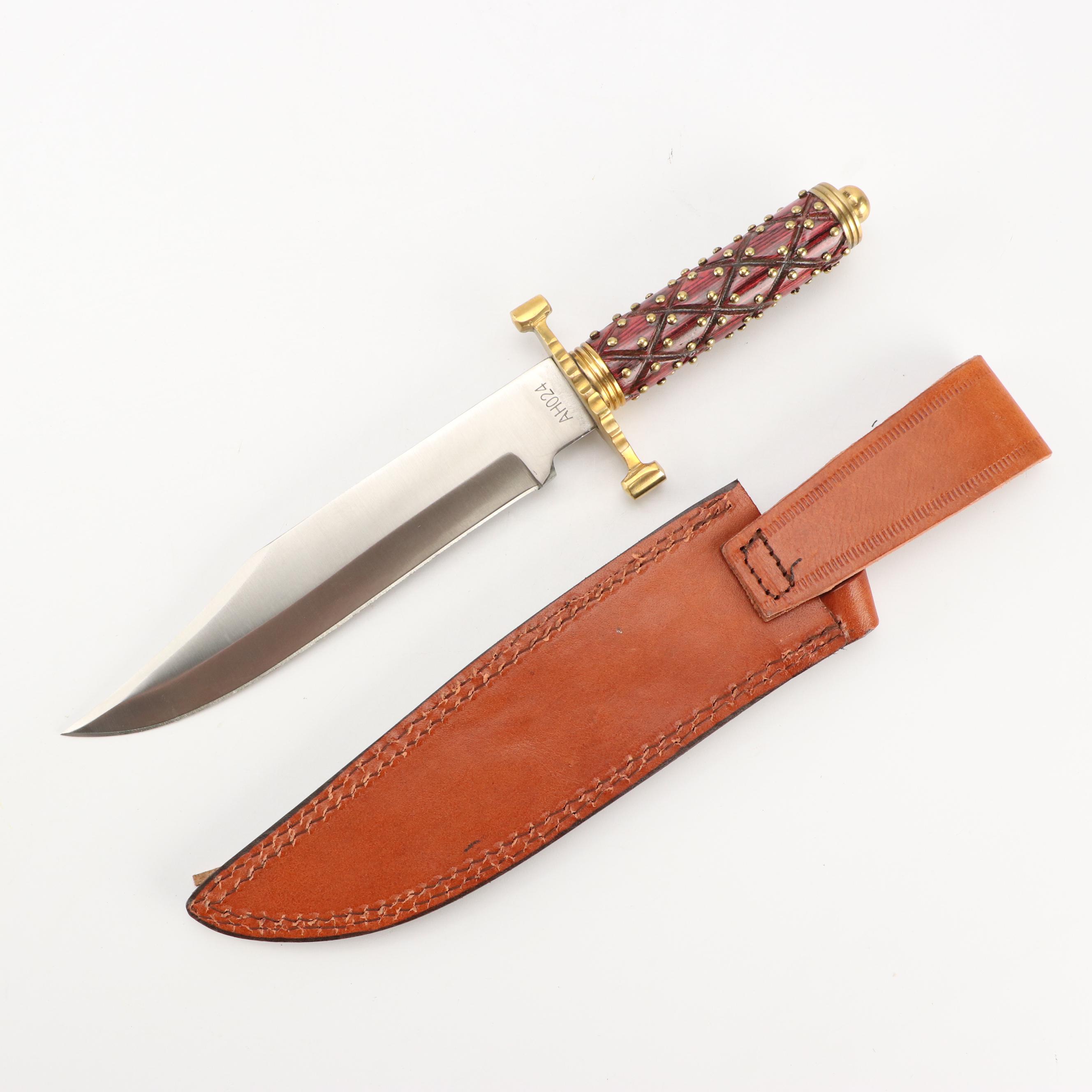 American Hunter and Frost Cutlery Fixed Blade Knives in Scabbards