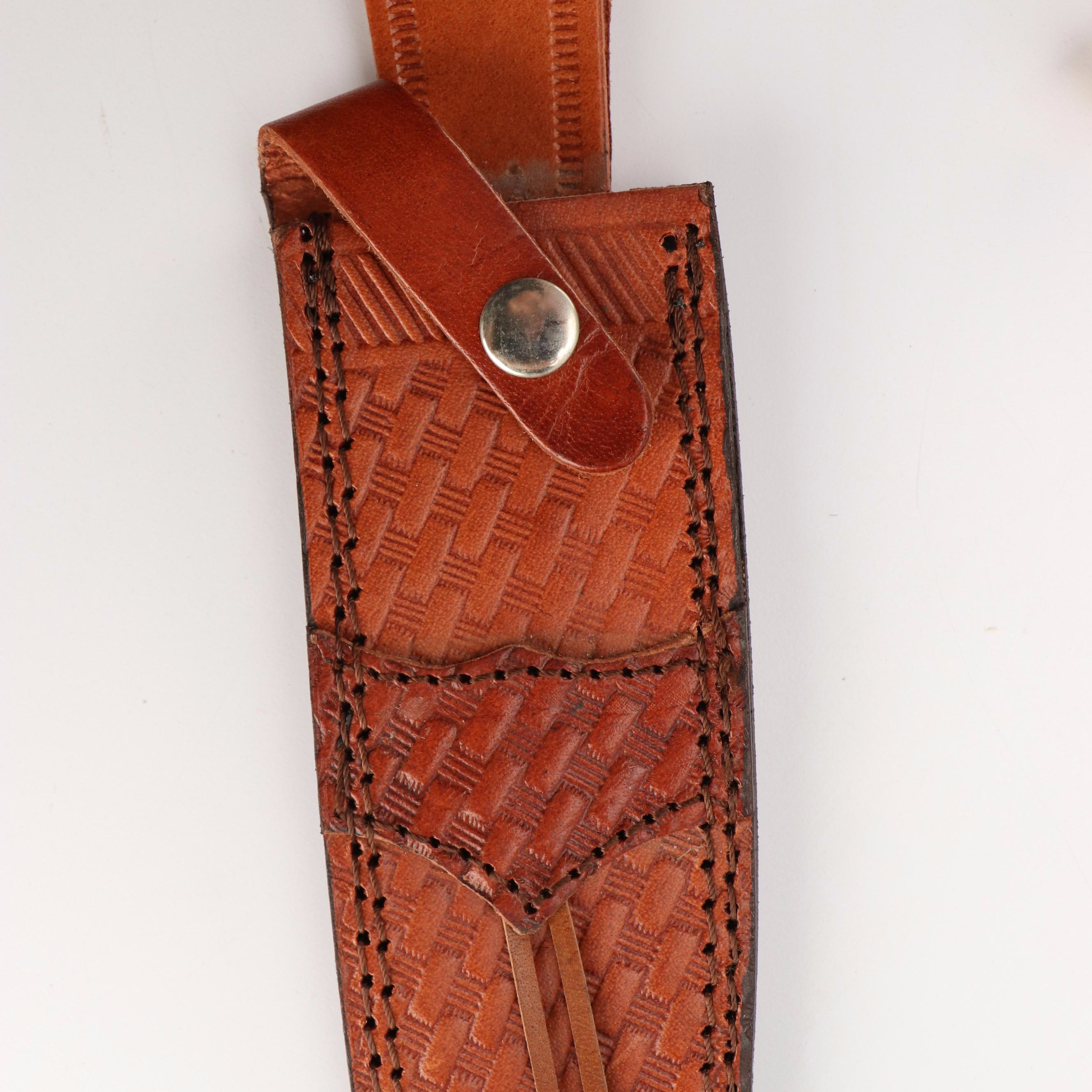 American Hunter and Frost Cutlery Fixed Blade Knives in Scabbards