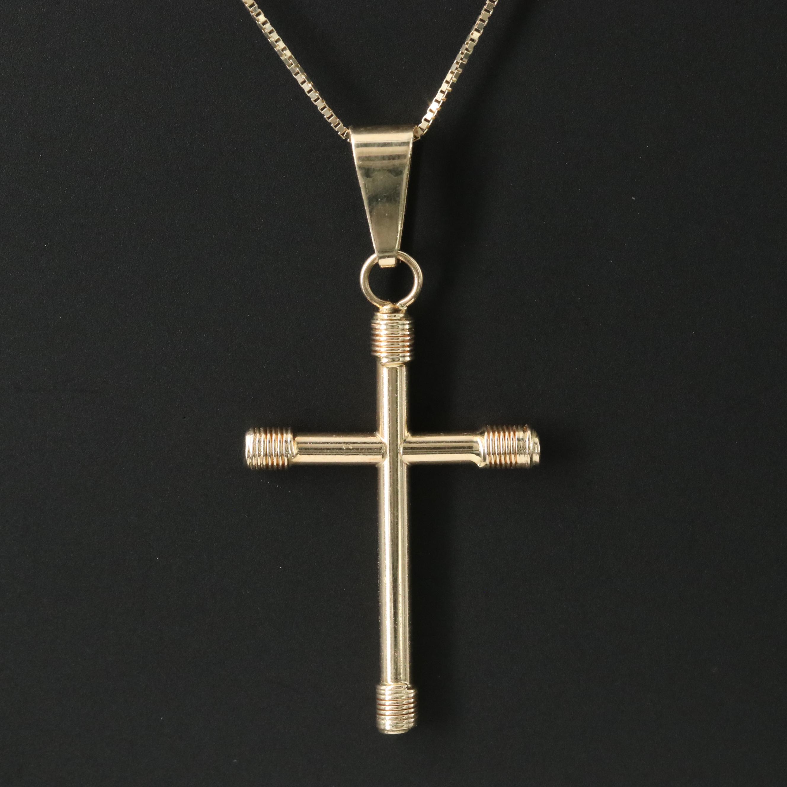 14K Cross Pendant Necklace