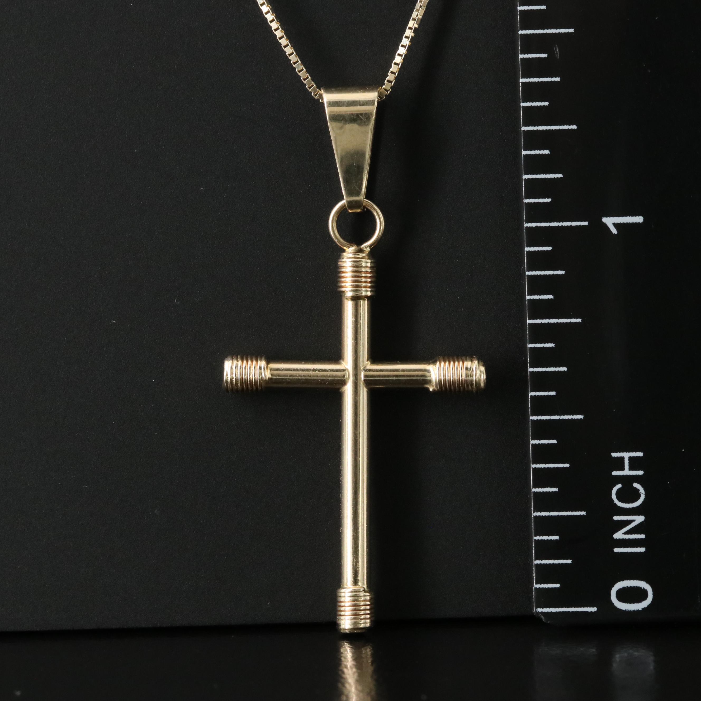 14K Cross Pendant Necklace