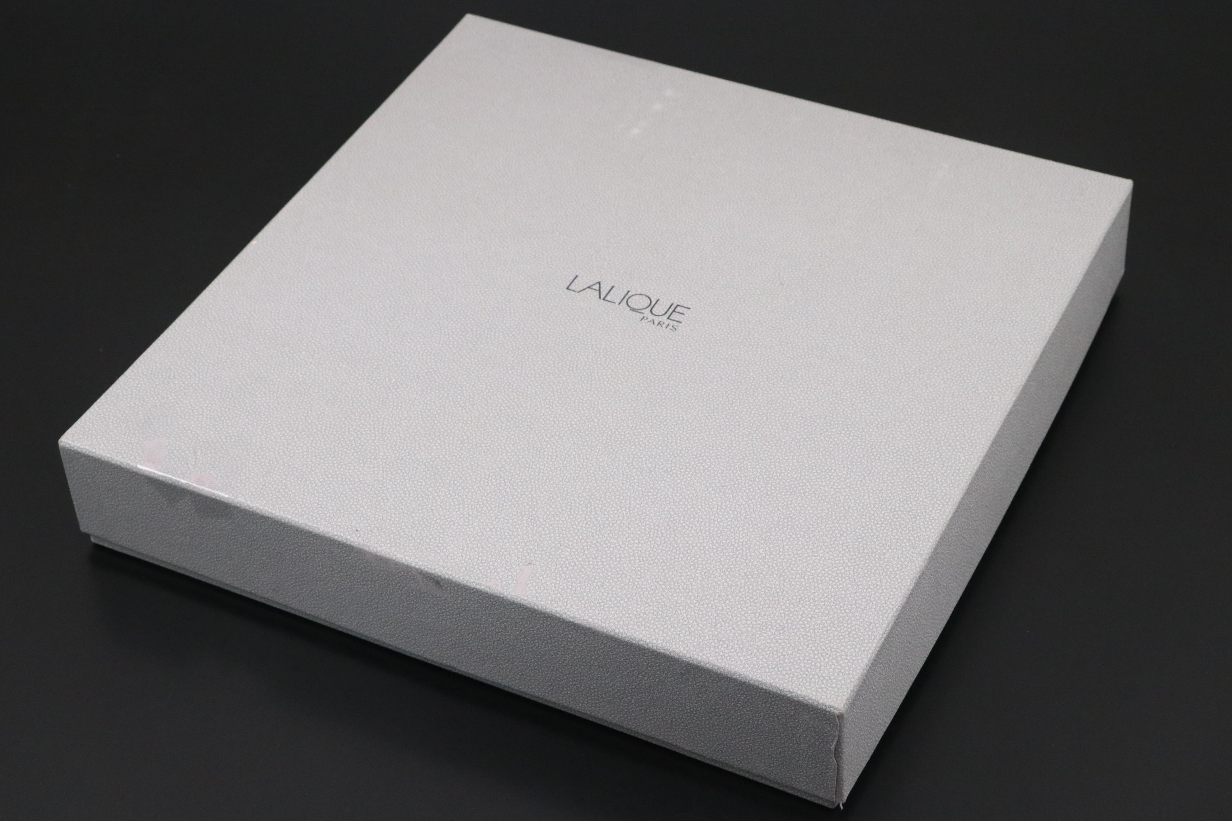 Pair of Lalique "Orchidées" Porcelain Chargers