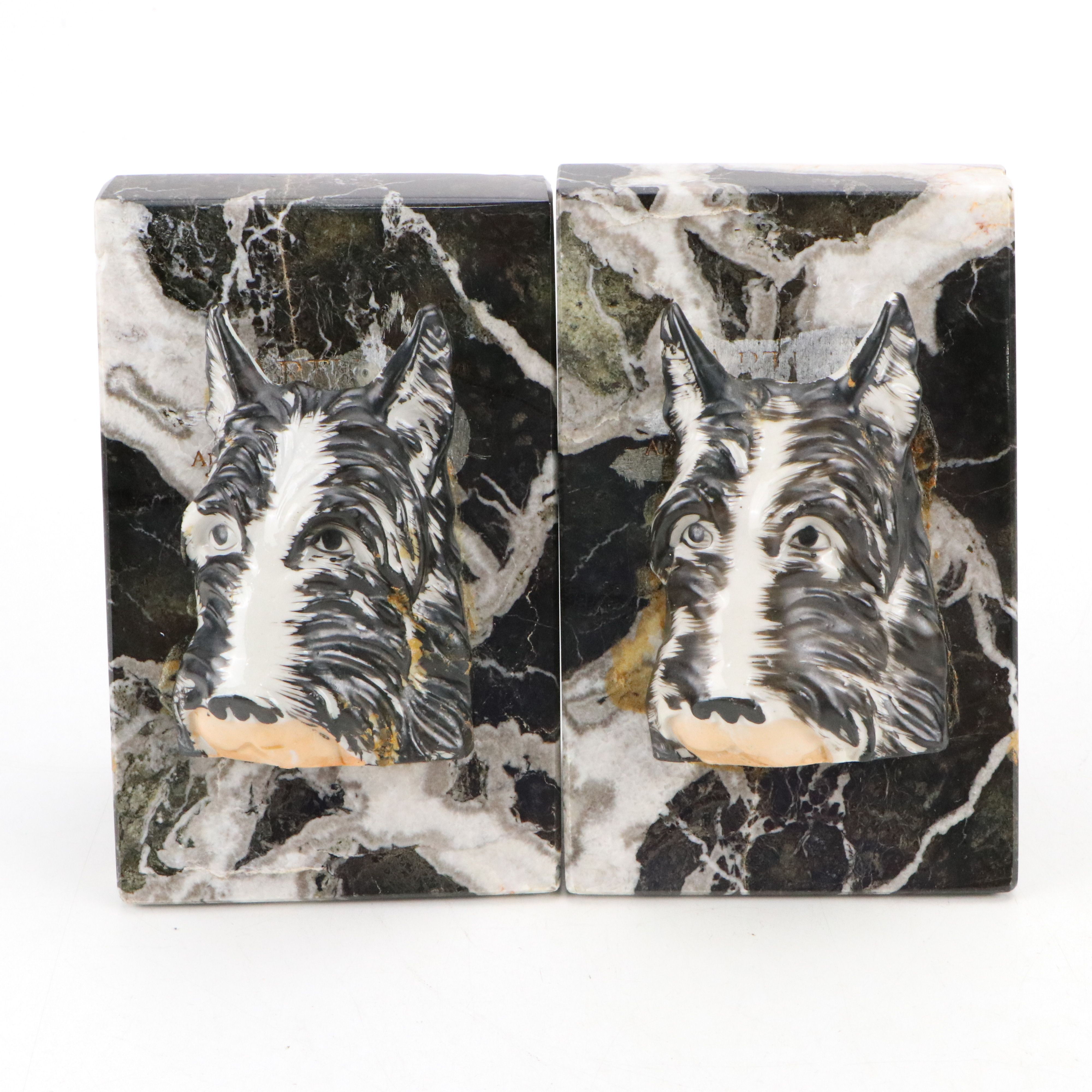 Collection of Scottish Terrier Dog Bookends, Mid to Late 20th C.