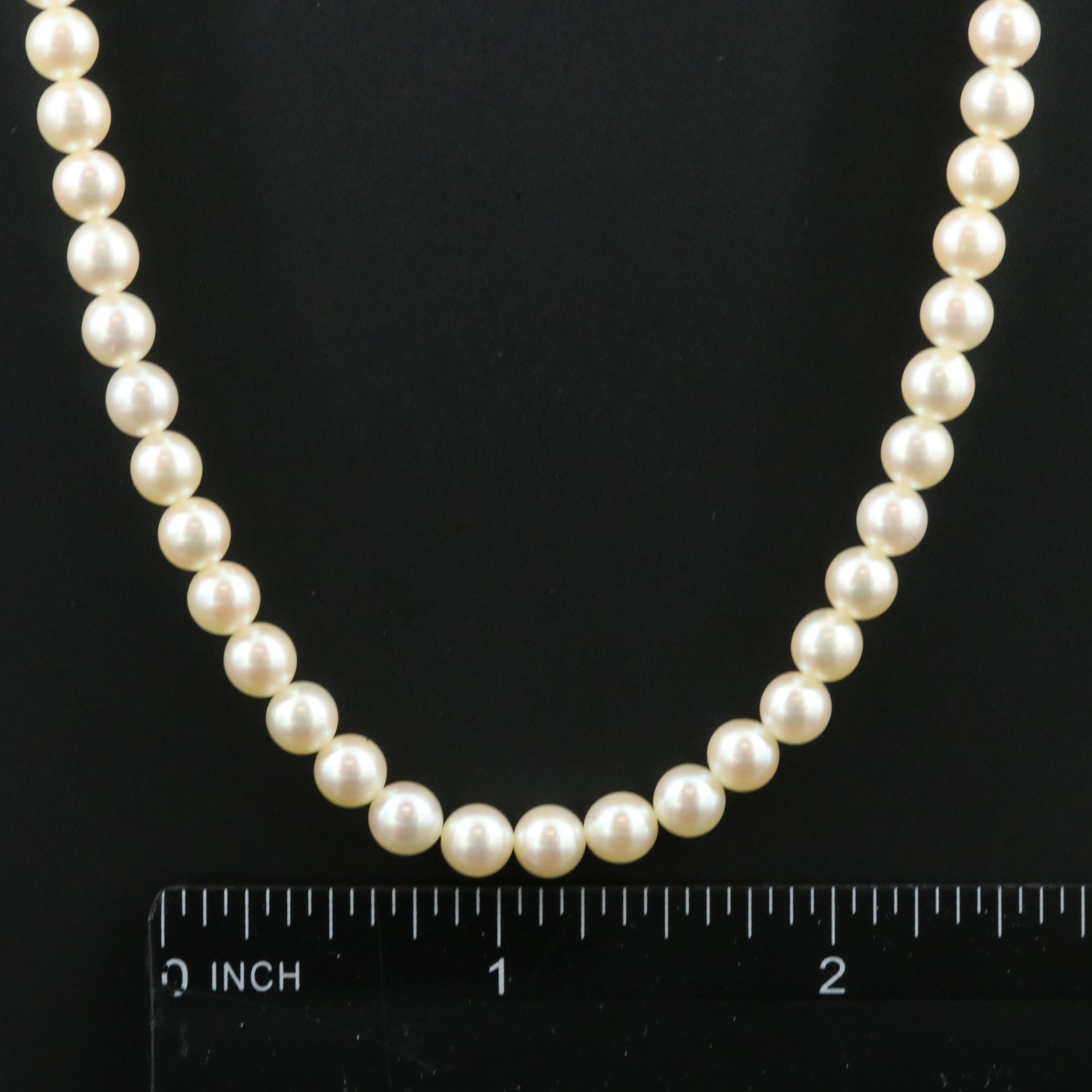 Mikimoto Pearl Necklace with a Sterling Clasp