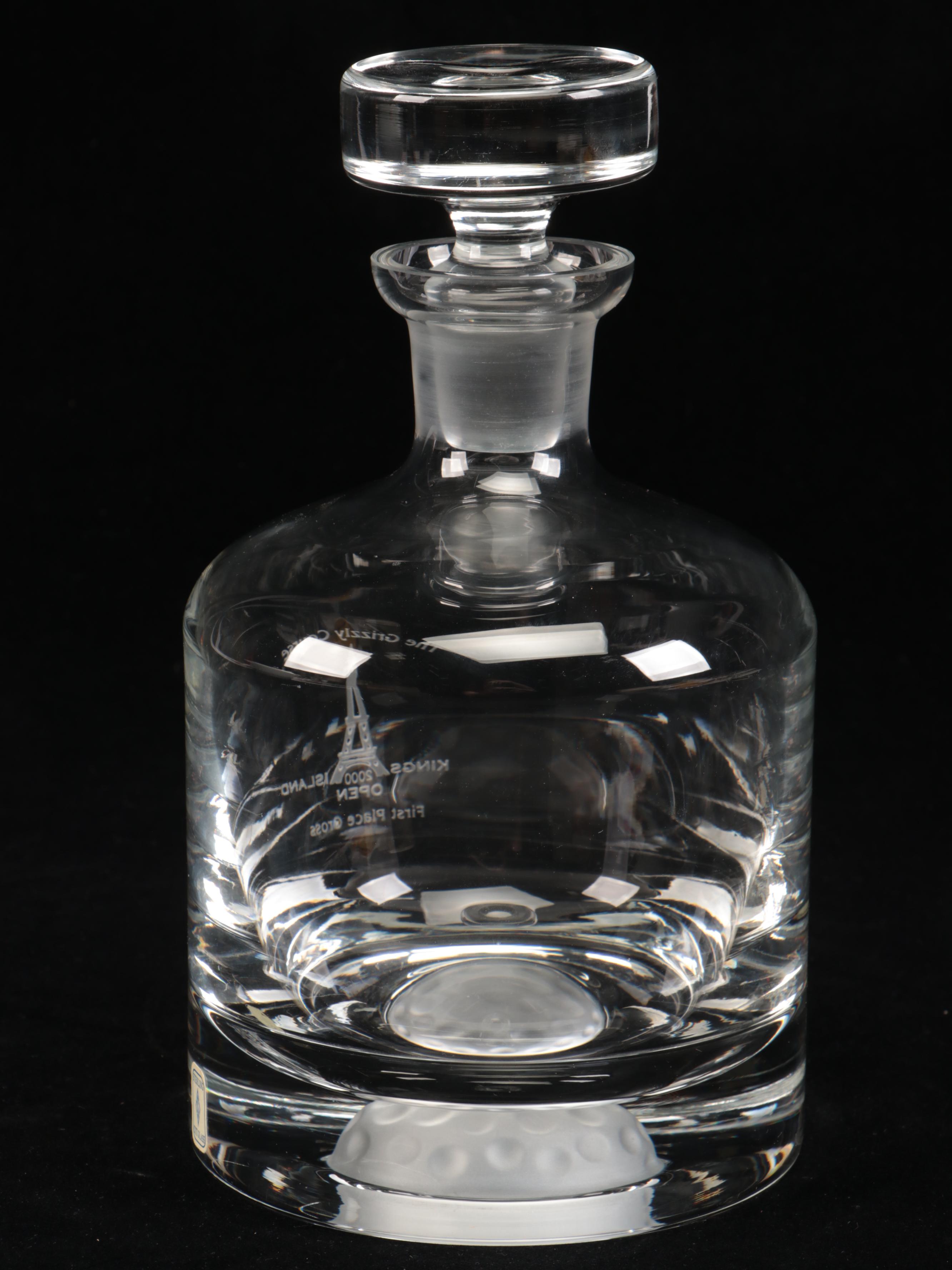 Sterling Cut Glass Golf Ball Decanter