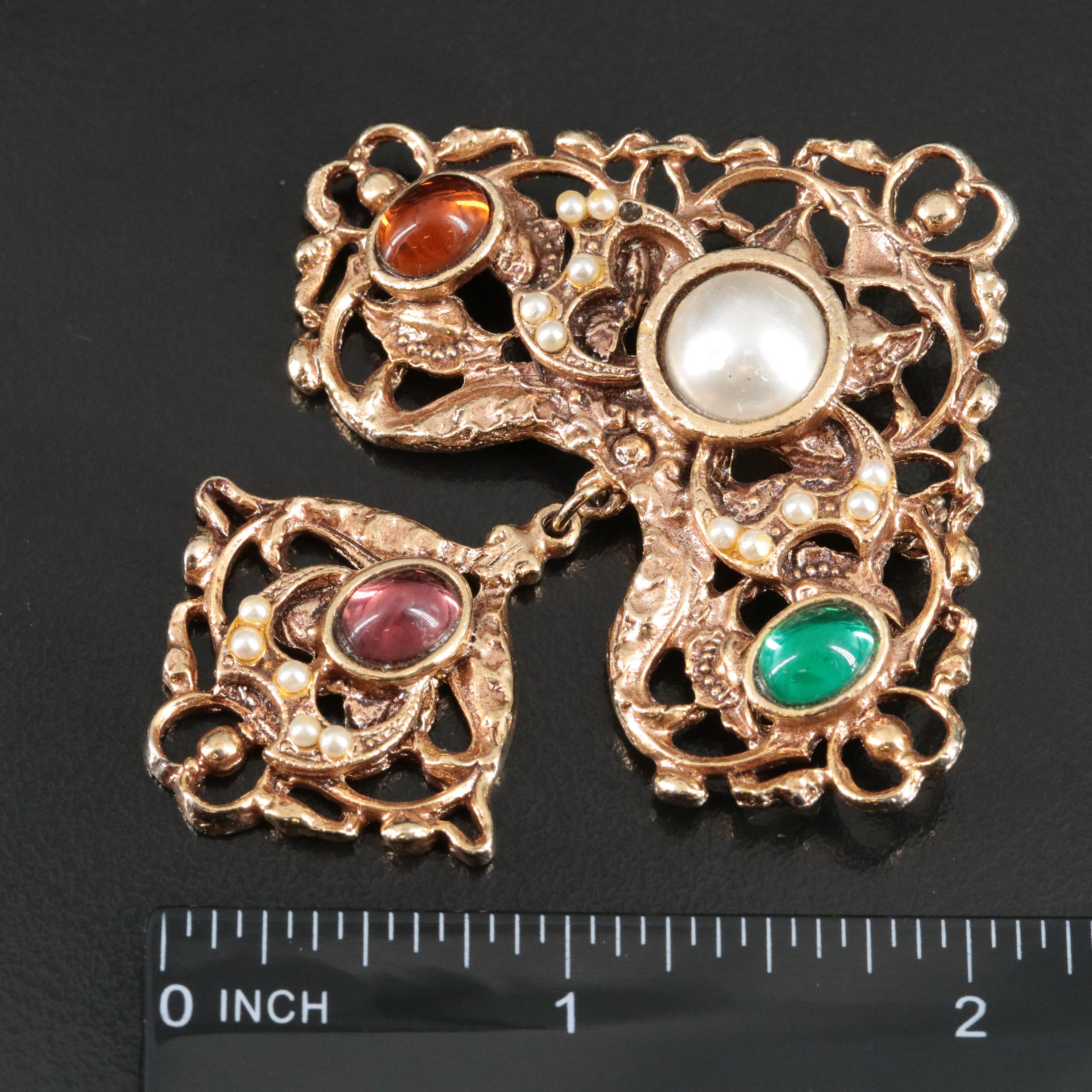 Vintage Gemstone Brooch Collection