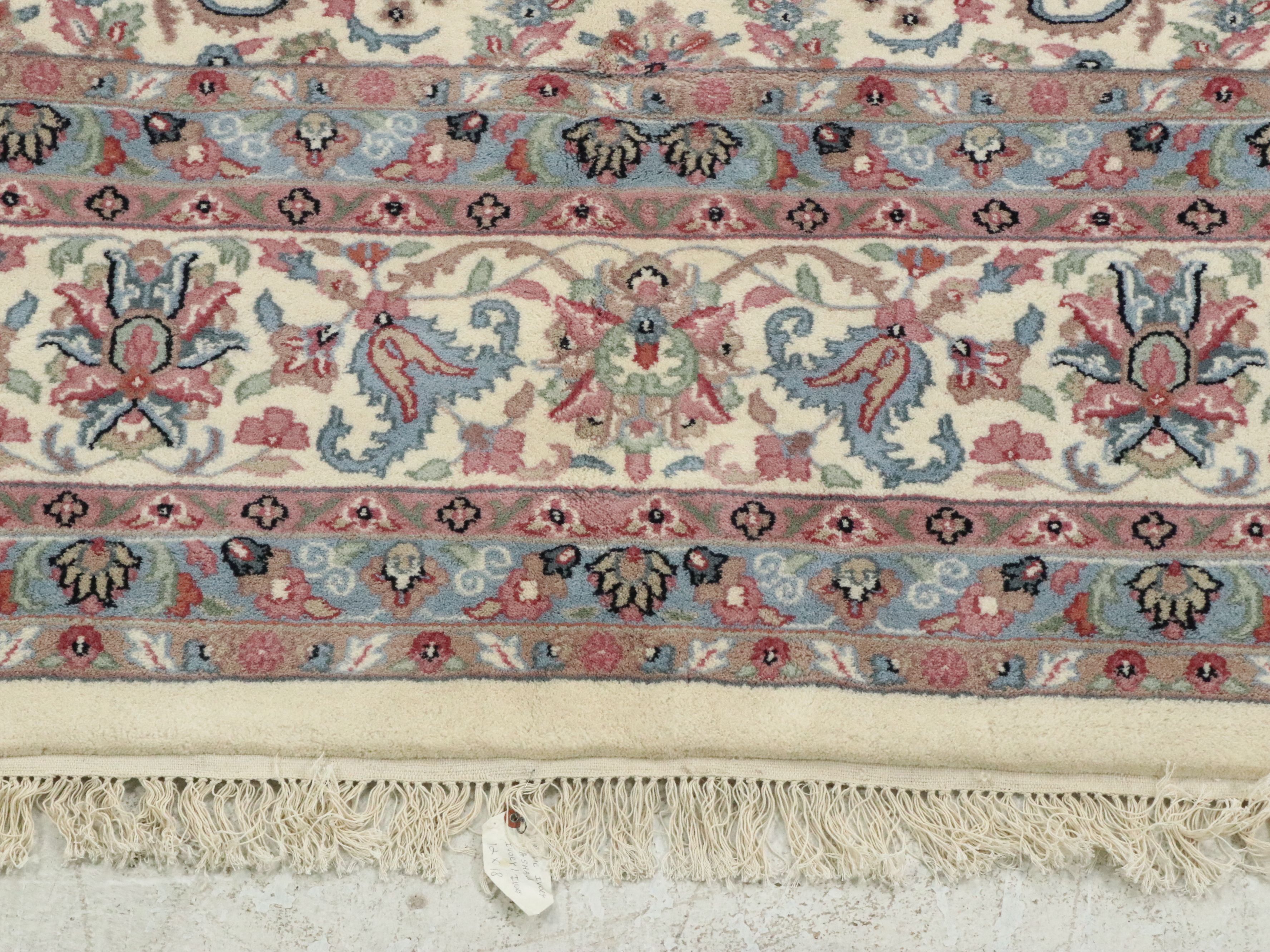 12'2 x 18'8 Hand-Knotted Sino-Persian Tabriz Room Sized Rug