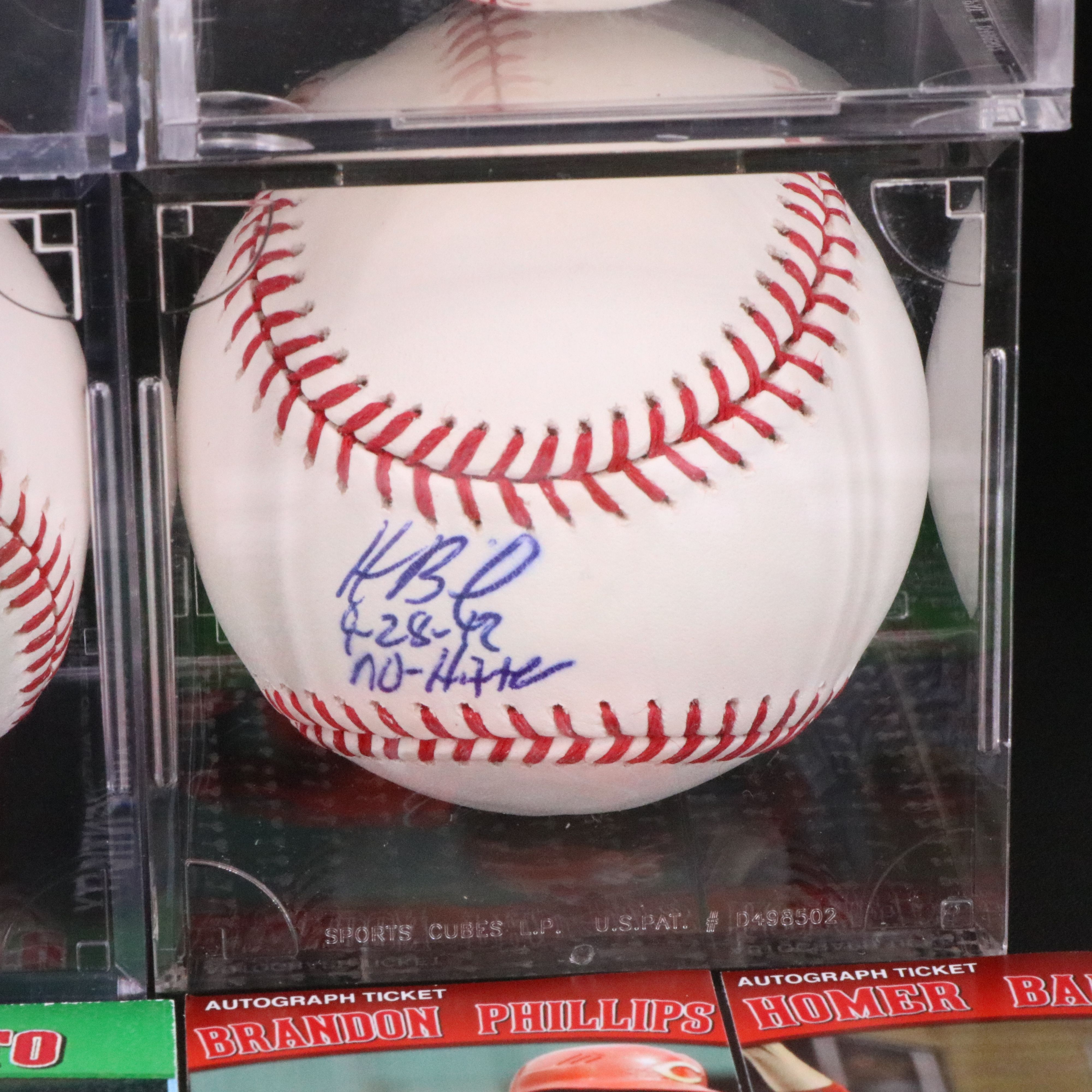 Joey Votto, Brandon Phillips, Homer Bailey, and Mike Leake Signed Baseballs