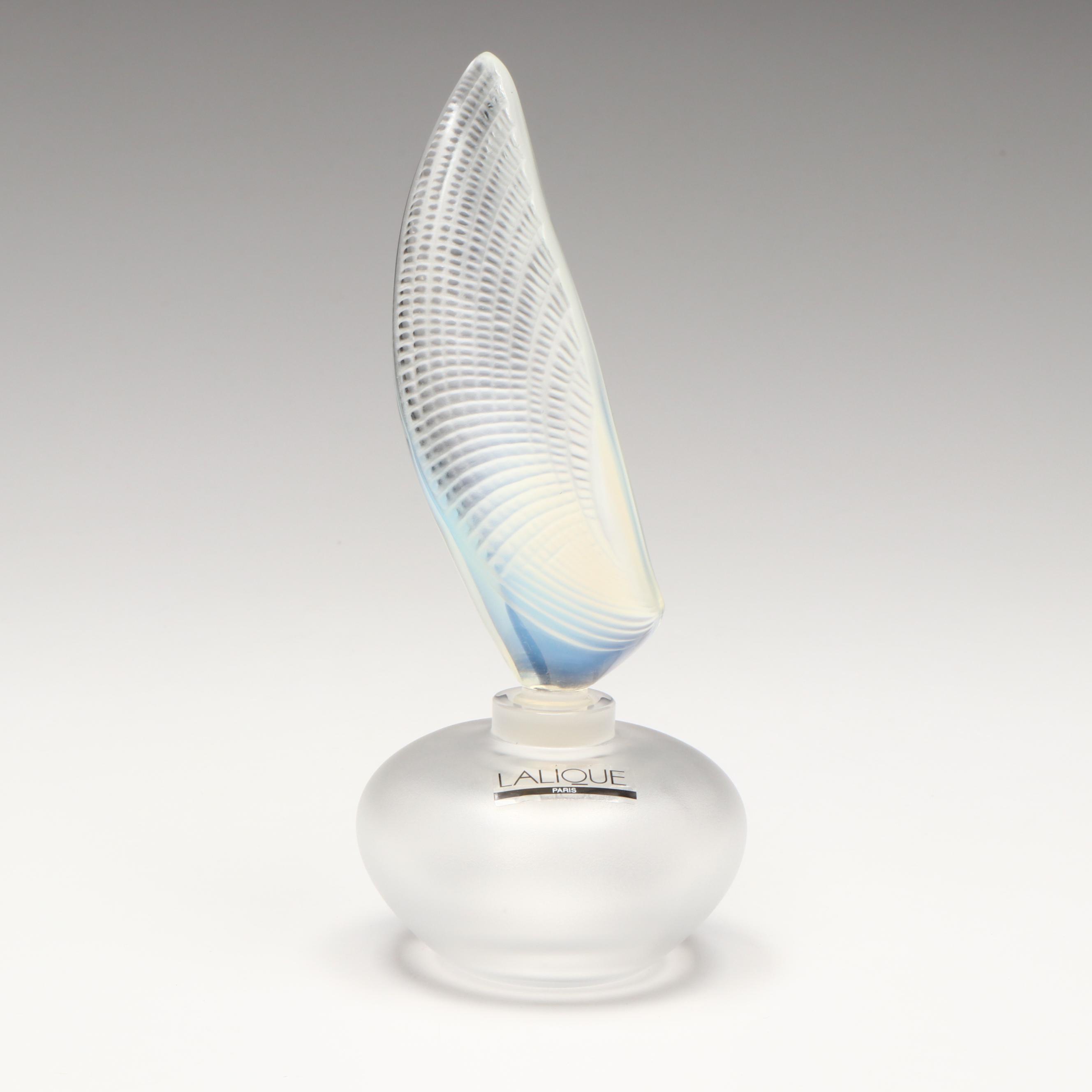 Lalique "Coquillage" Frosted Opal Crystal Perfume Bottle