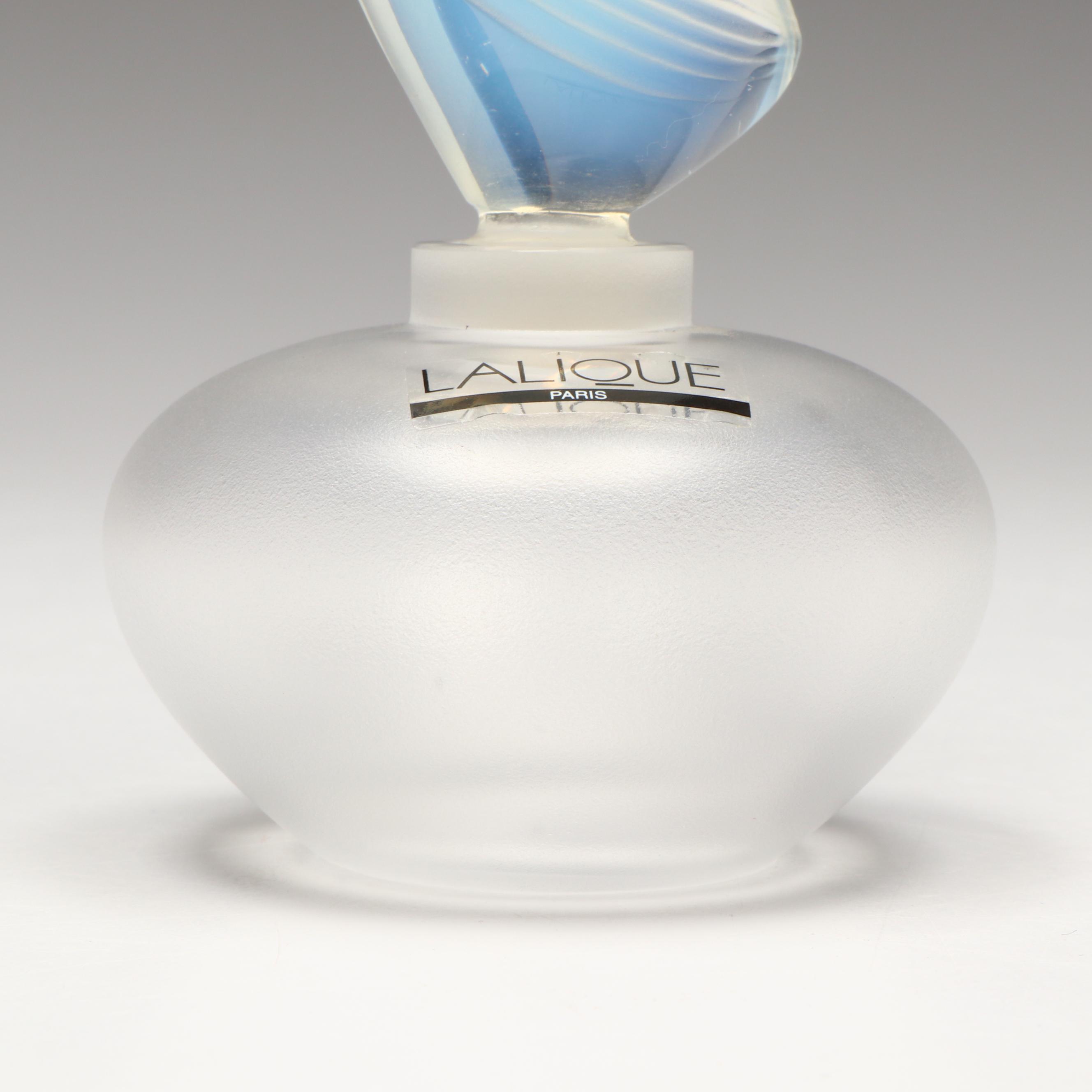 Lalique "Coquillage" Frosted Opal Crystal Perfume Bottle