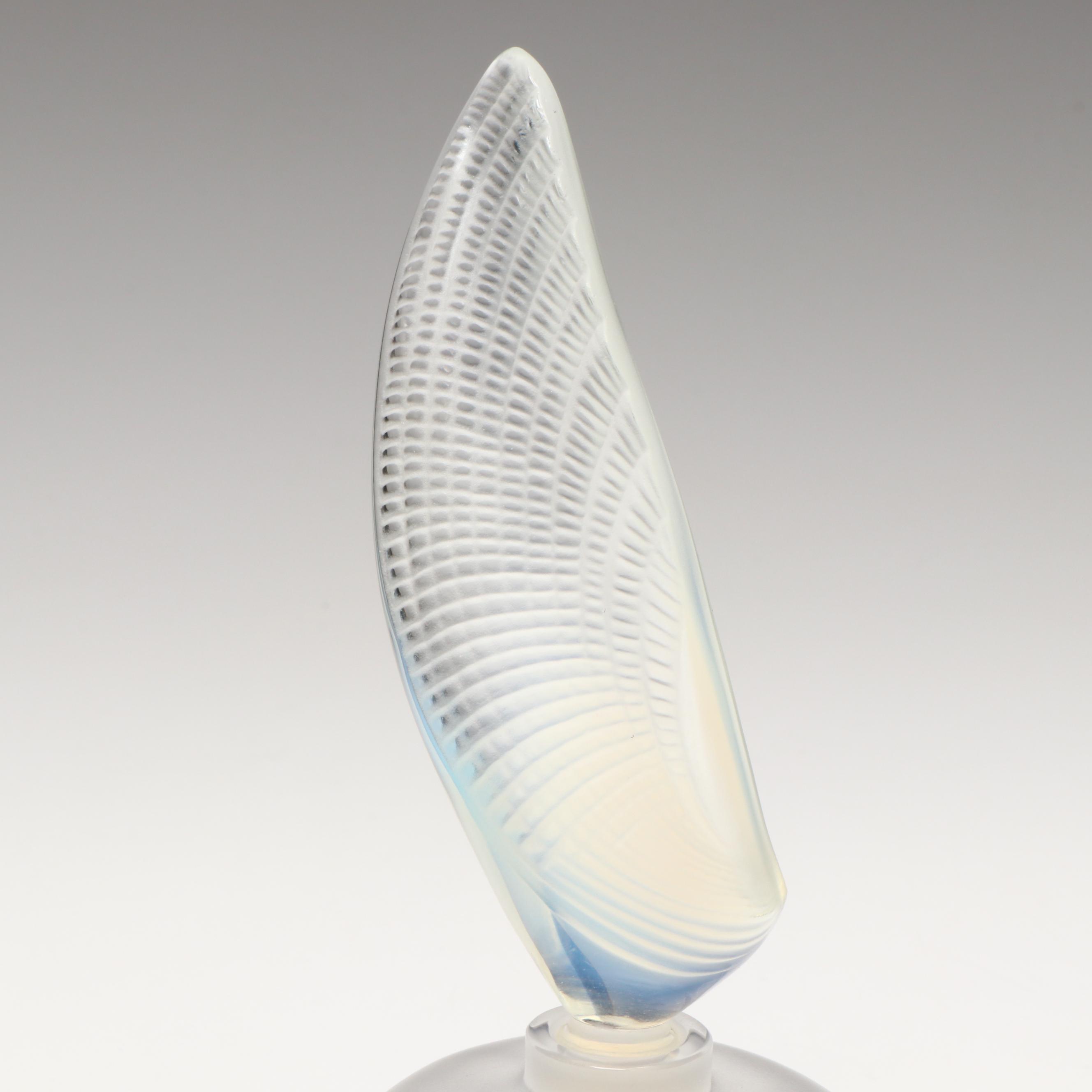Lalique "Coquillage" Frosted Opal Crystal Perfume Bottle