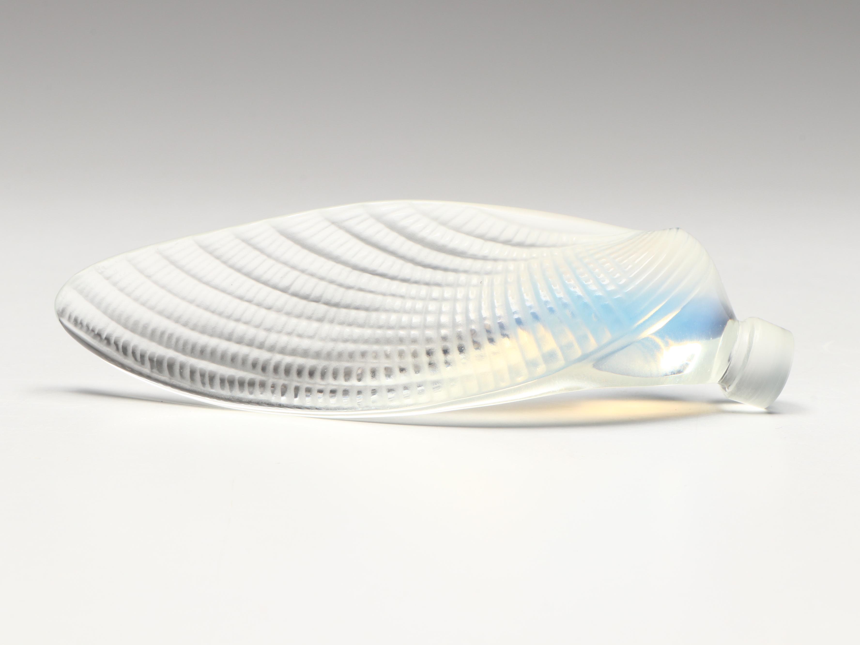 Lalique "Coquillage" Frosted Opal Crystal Perfume Bottle