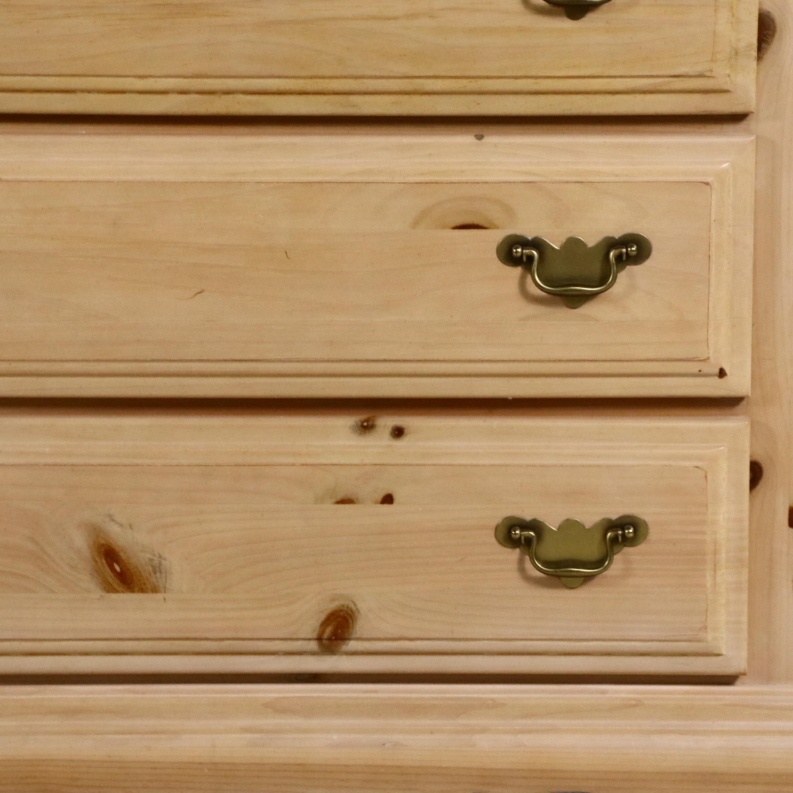 American Colonial Style Pine Chest on Chest