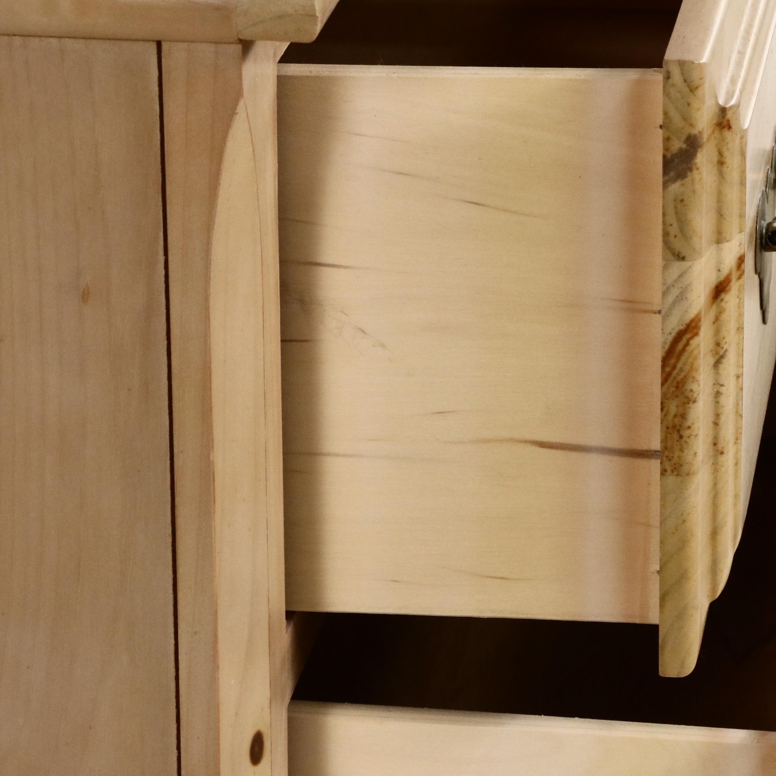 American Colonial Style Pine Chest on Chest