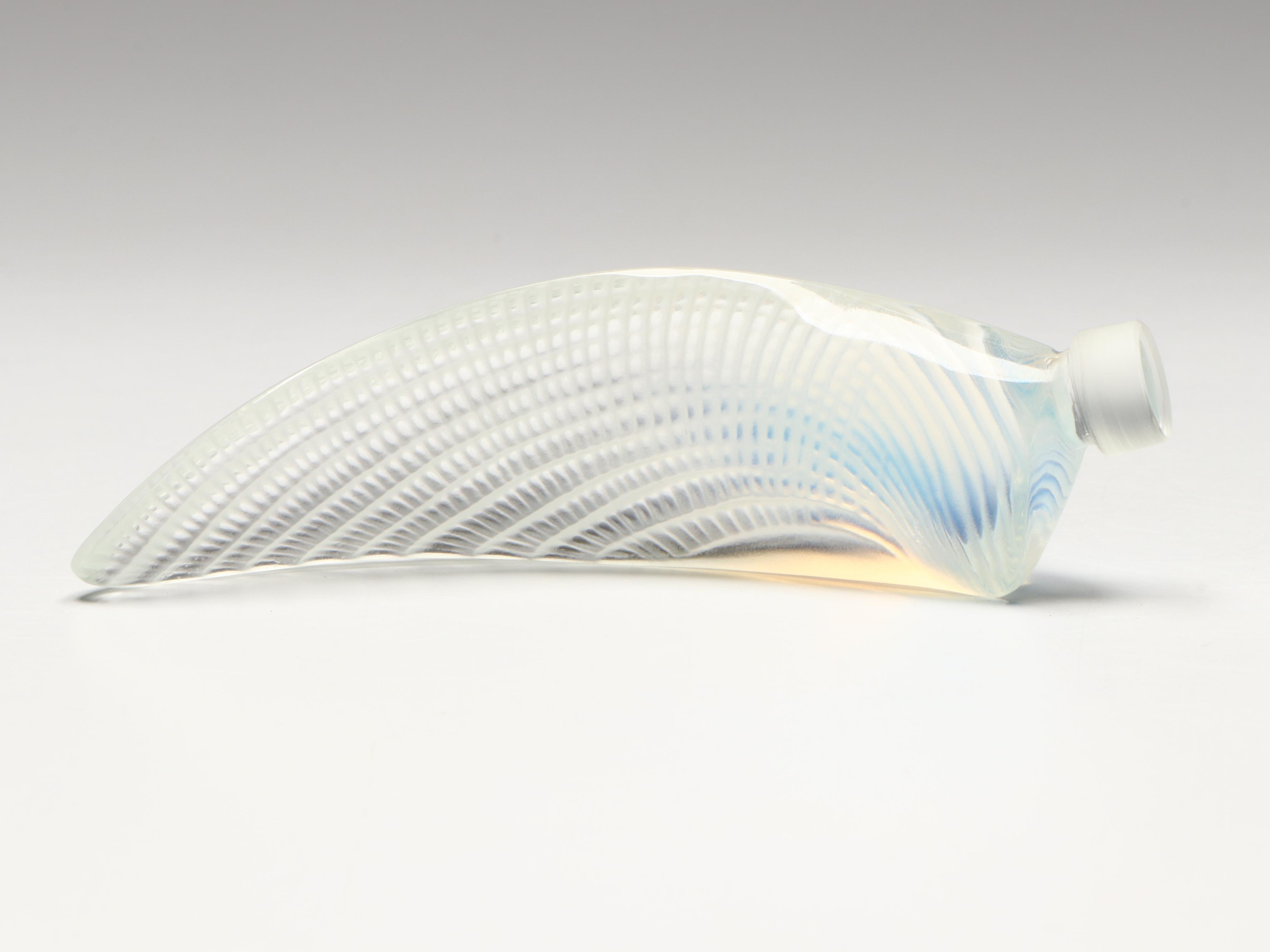 Lalique "Coquillage" Frosted Opal Crystal Perfume Bottle