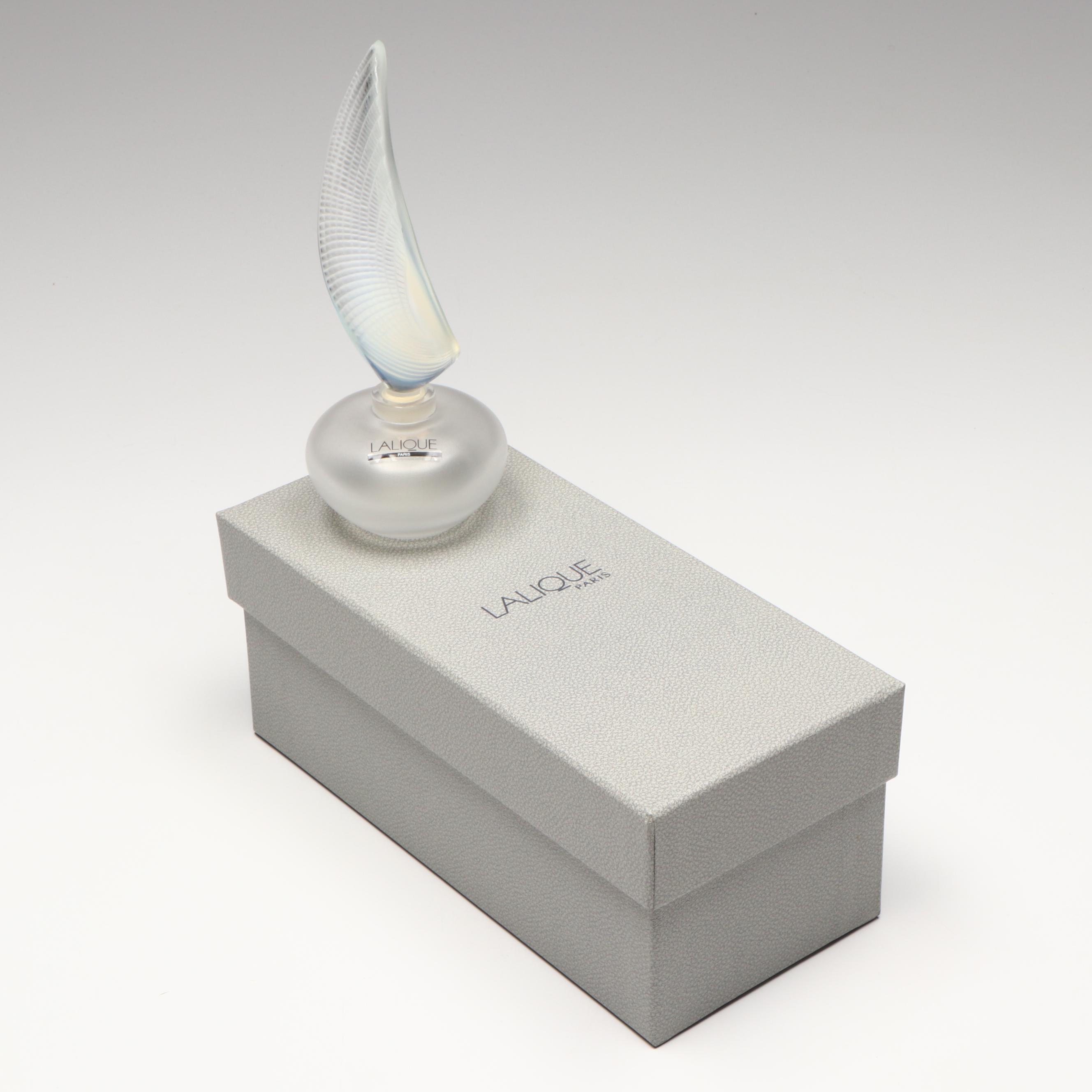 Lalique "Coquillage" Frosted Opal Crystal Perfume Bottle