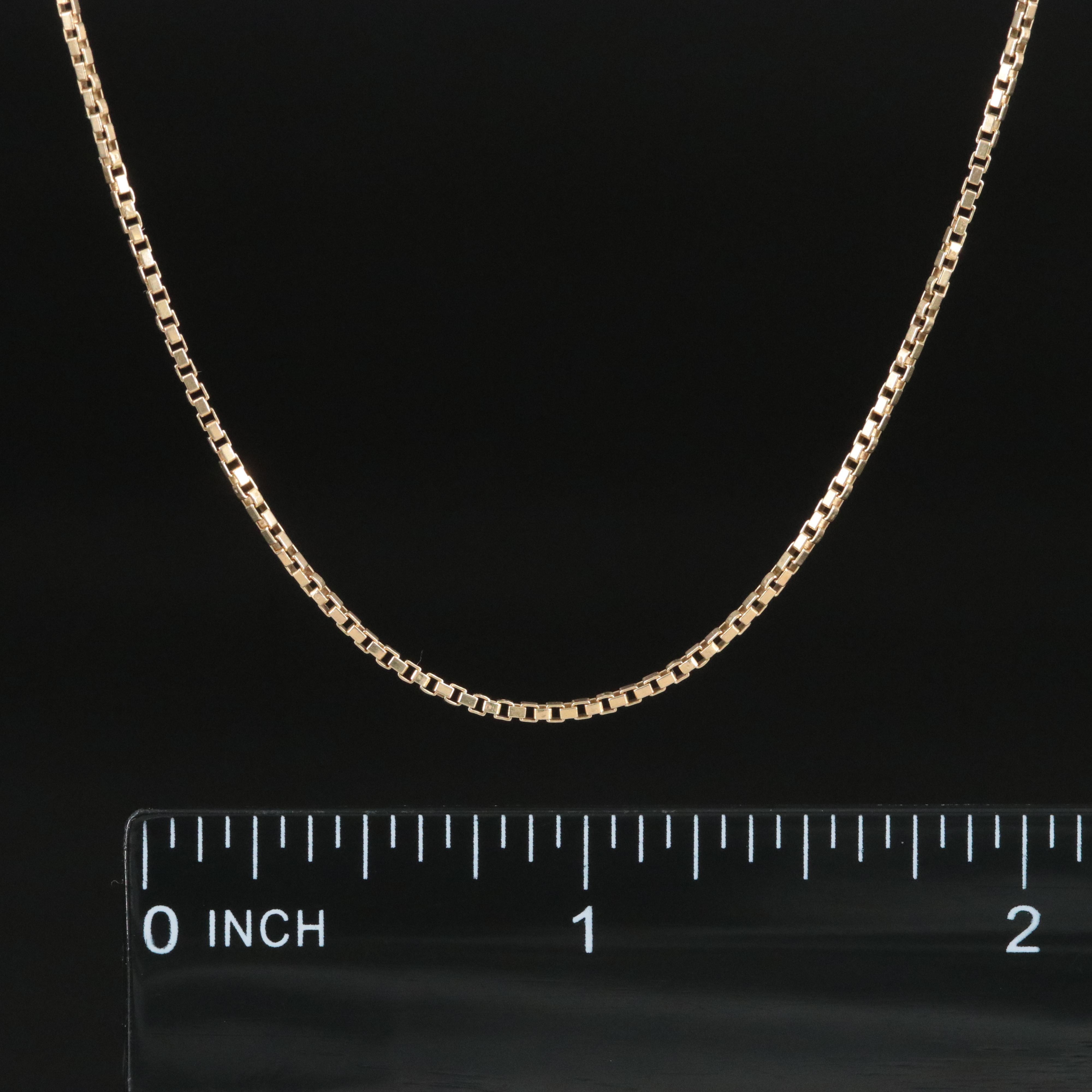 UnoAErre Italian 14K Box Chain Necklace